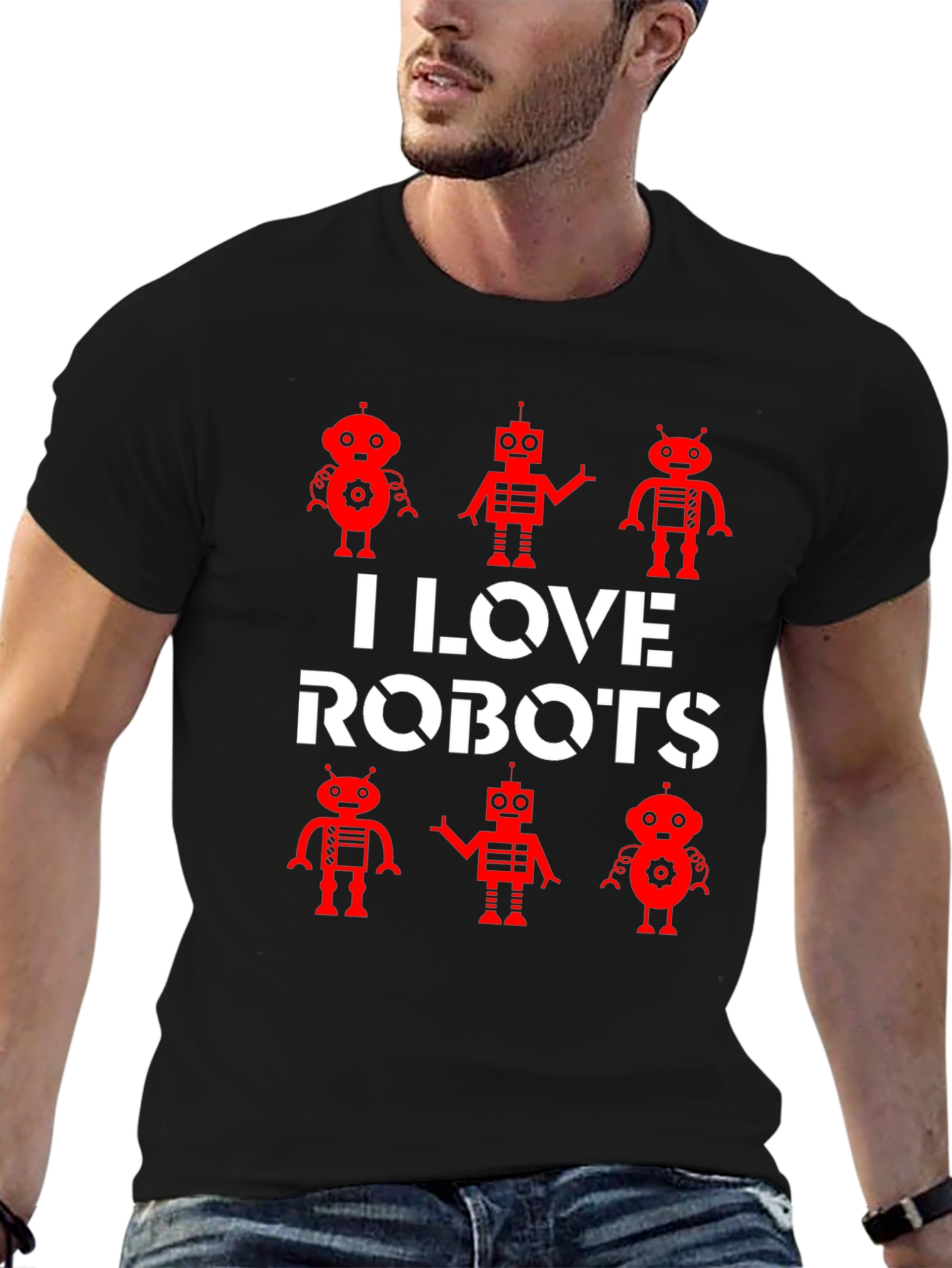 I Love Robots Graphic Tee