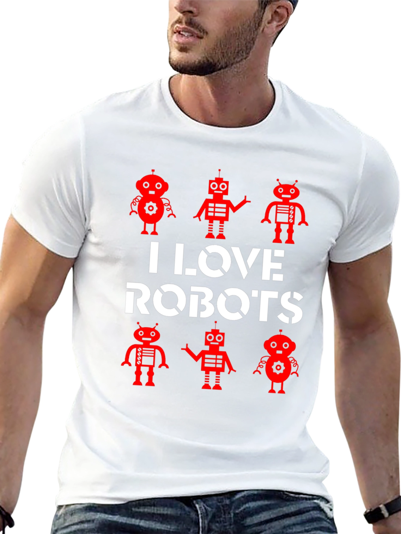 I Love Robots Graphic Tee