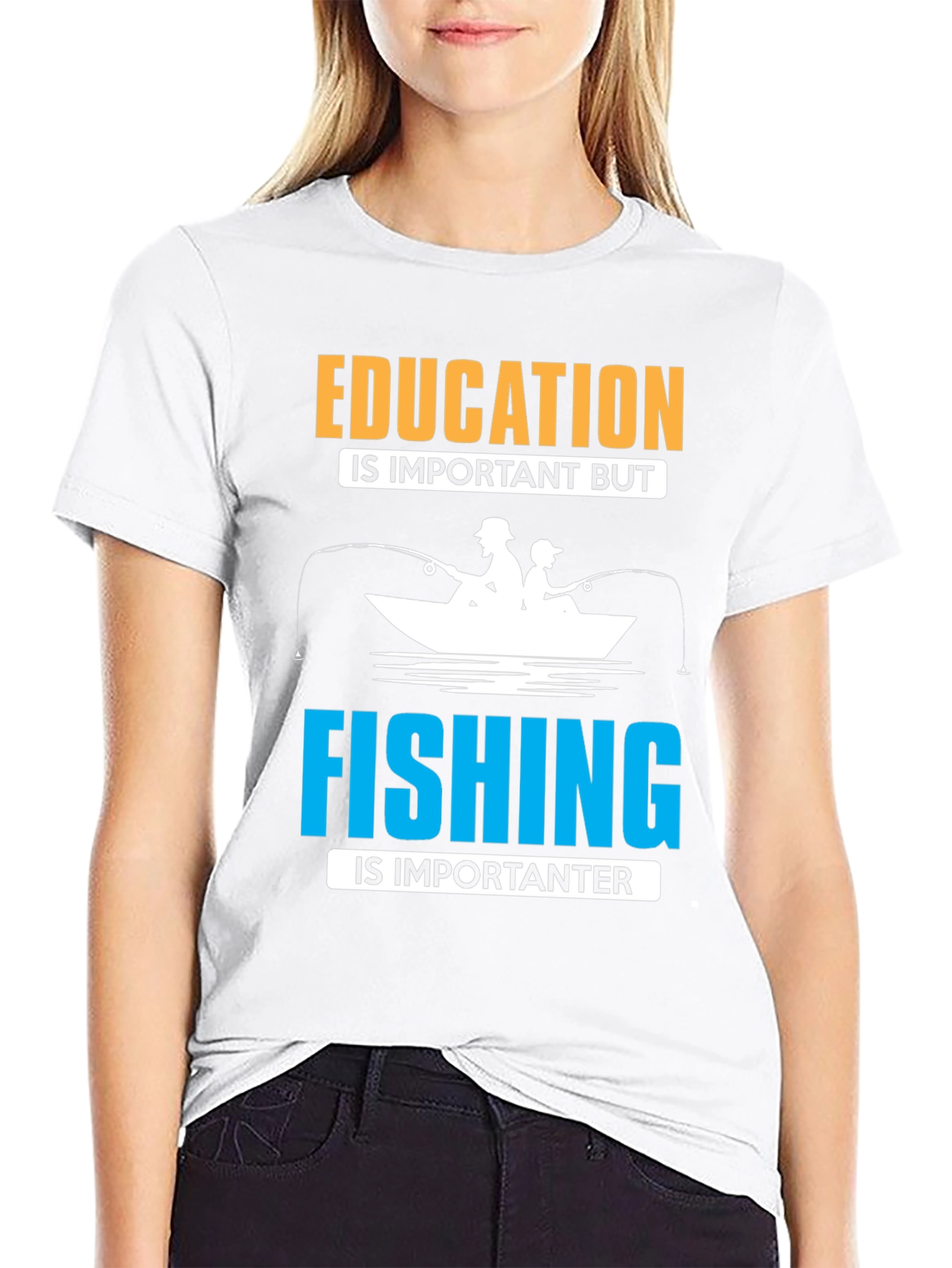 Funny Fishing T-Shirt - Education vs. Fishing