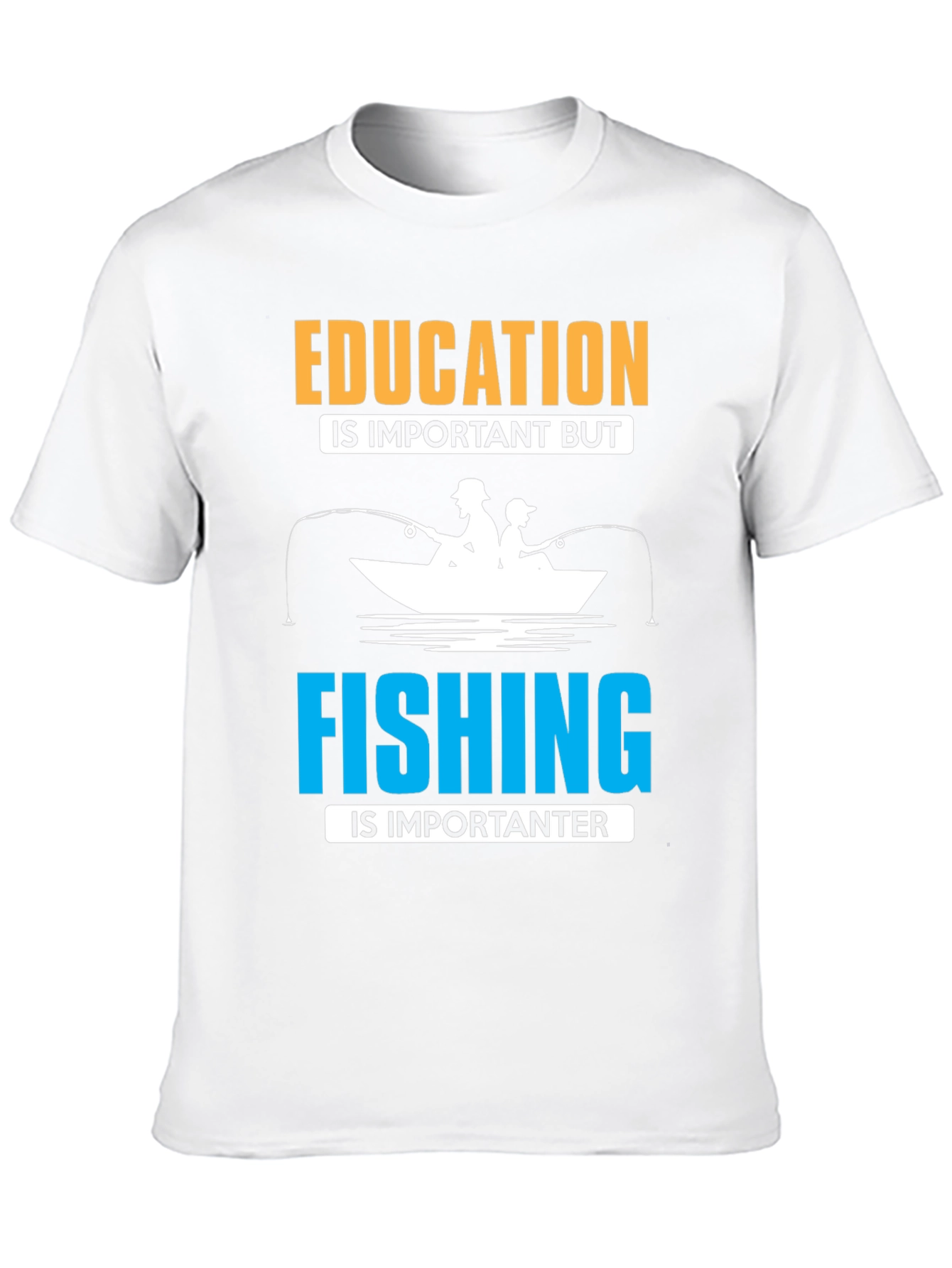 Funny Fishing T-Shirt - Education vs. Fishing