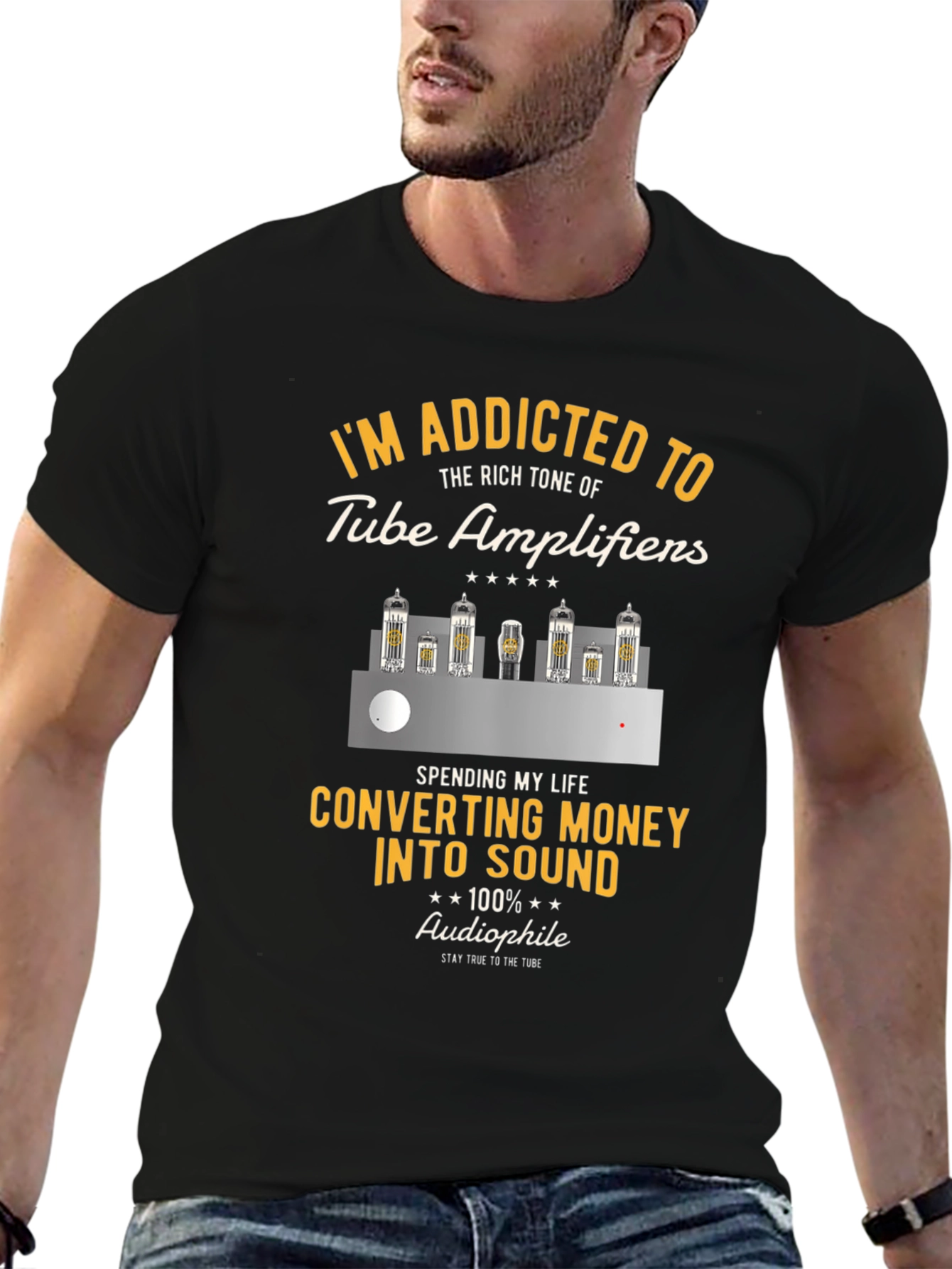 Tube Amplifier T-Shirt - Addicted to Sound