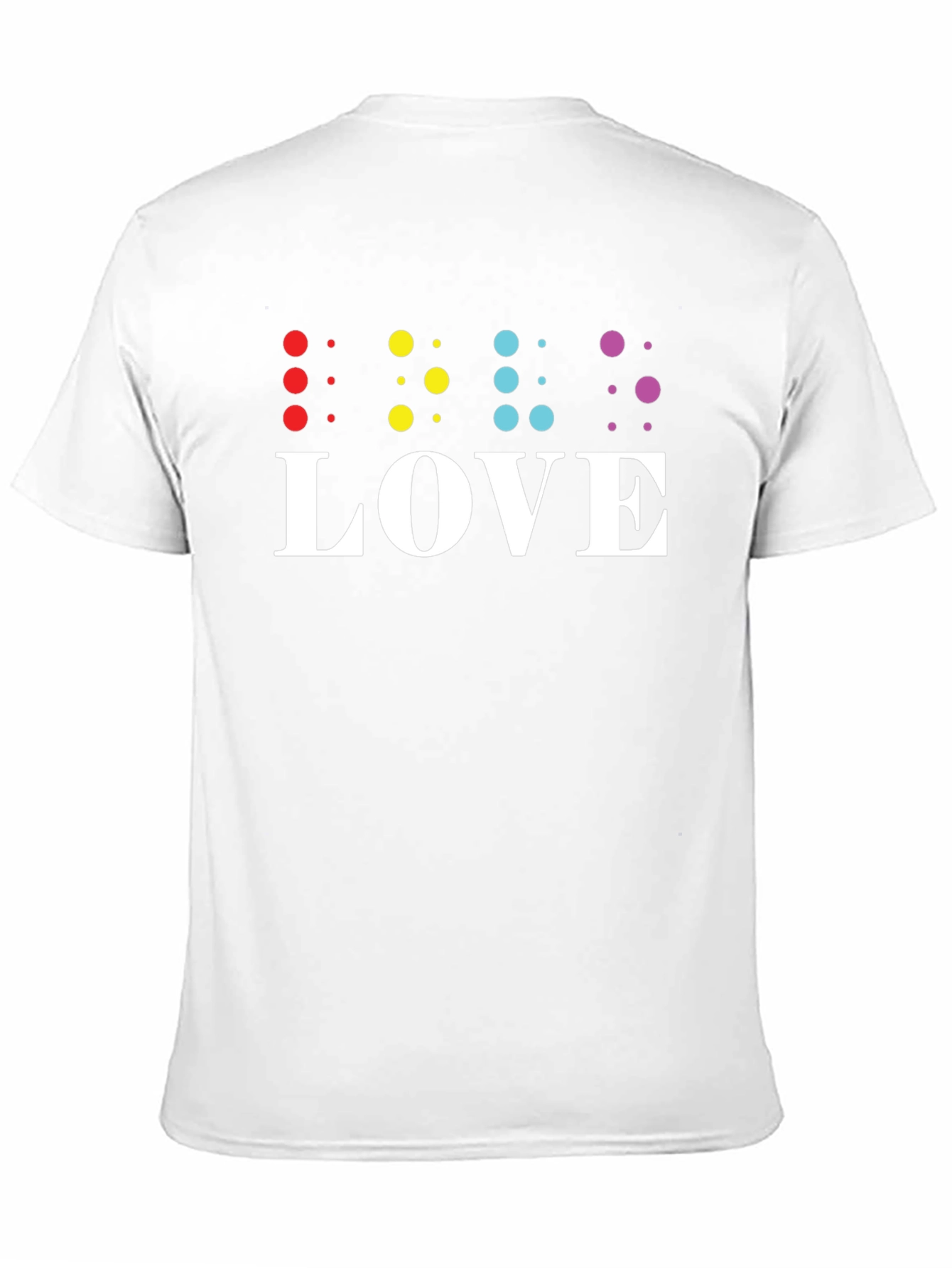 Braille Love T-Shirt Unisex Black Tee