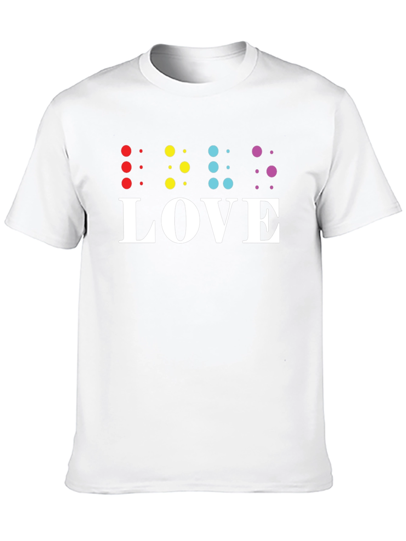 Braille Love T-Shirt Unisex Black Tee