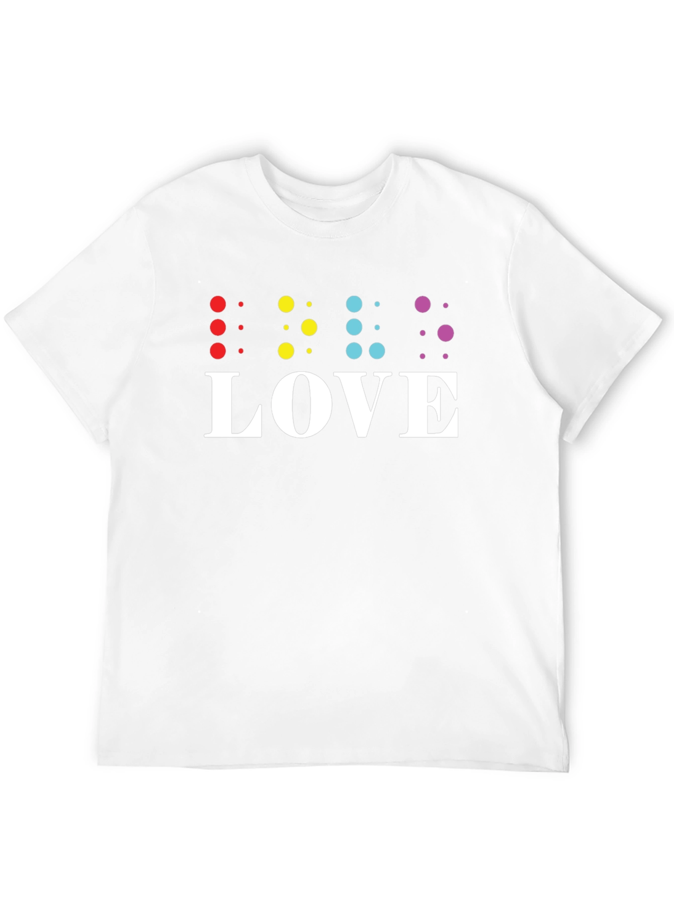 Braille Love T-Shirt Unisex Black Tee