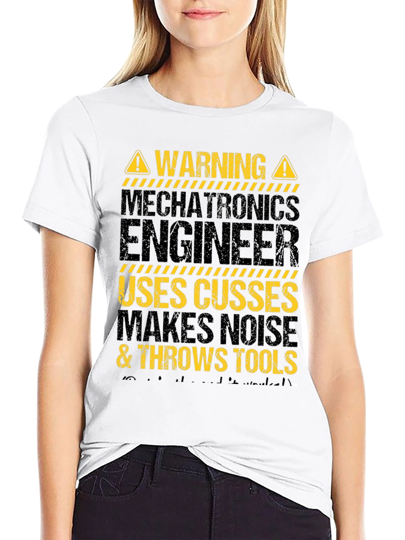 Warning Mechatronics Engineer Graphic T-Shirt