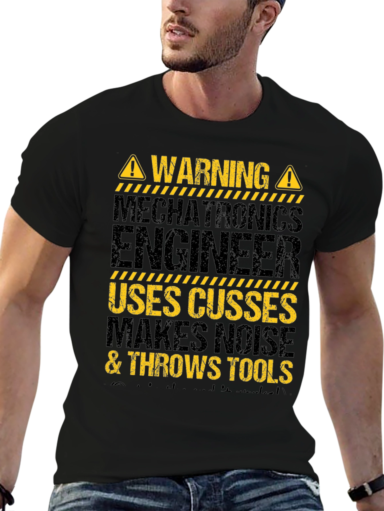Warning Mechatronics Engineer Graphic T-Shirt