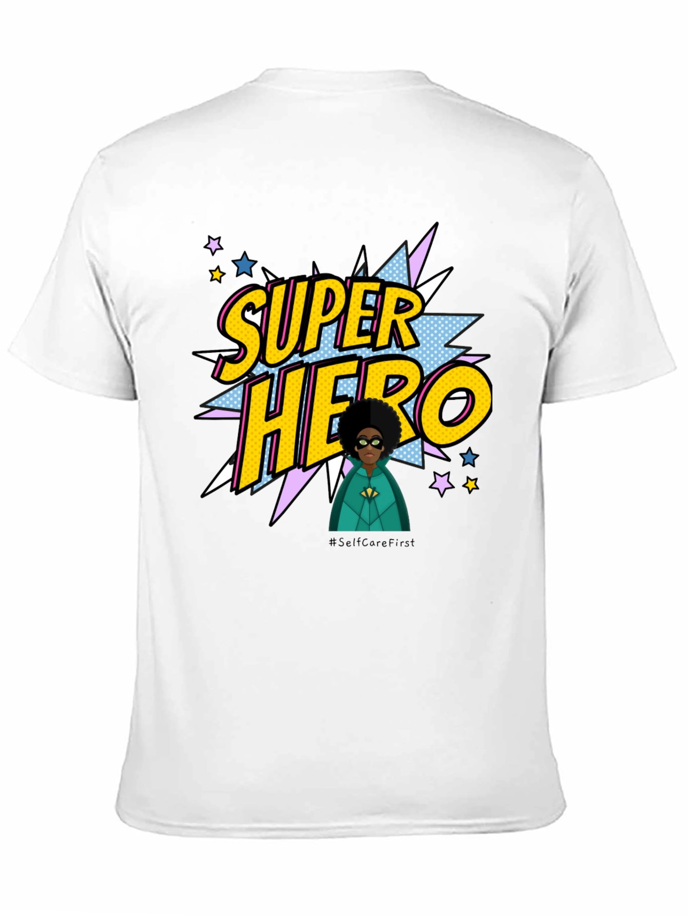Super Hero Graphic Print Black T-Shirt