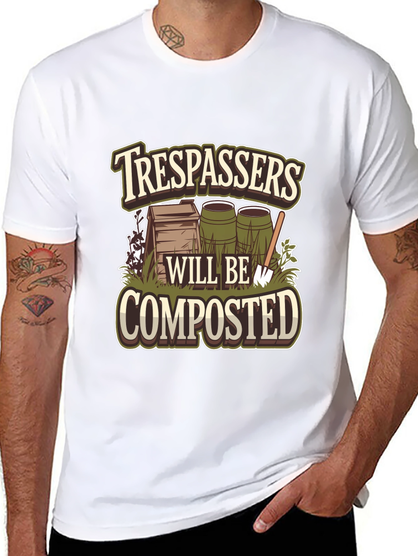 Trespassers Will Be Composted Graphic Tee