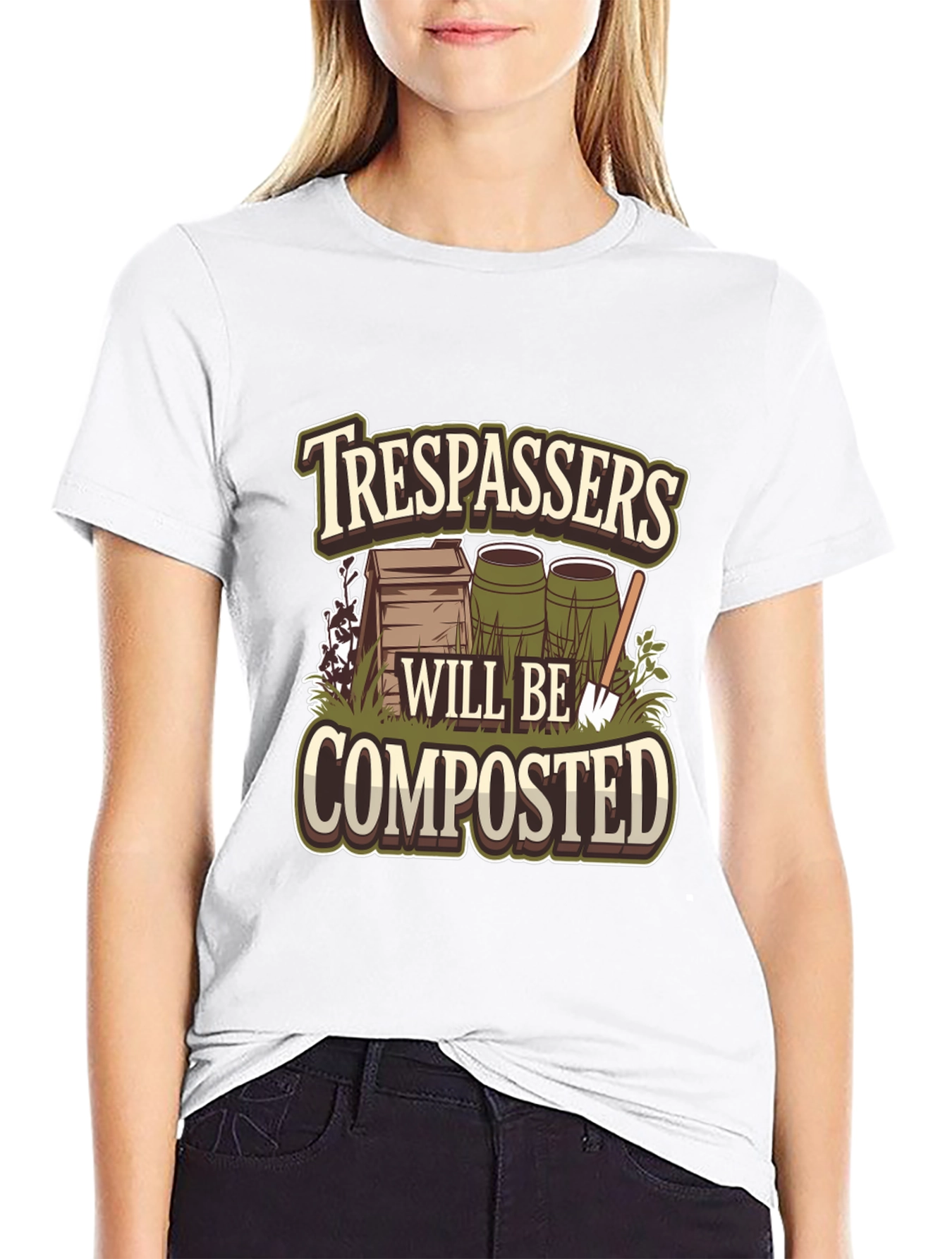 Trespassers Will Be Composted Graphic Tee