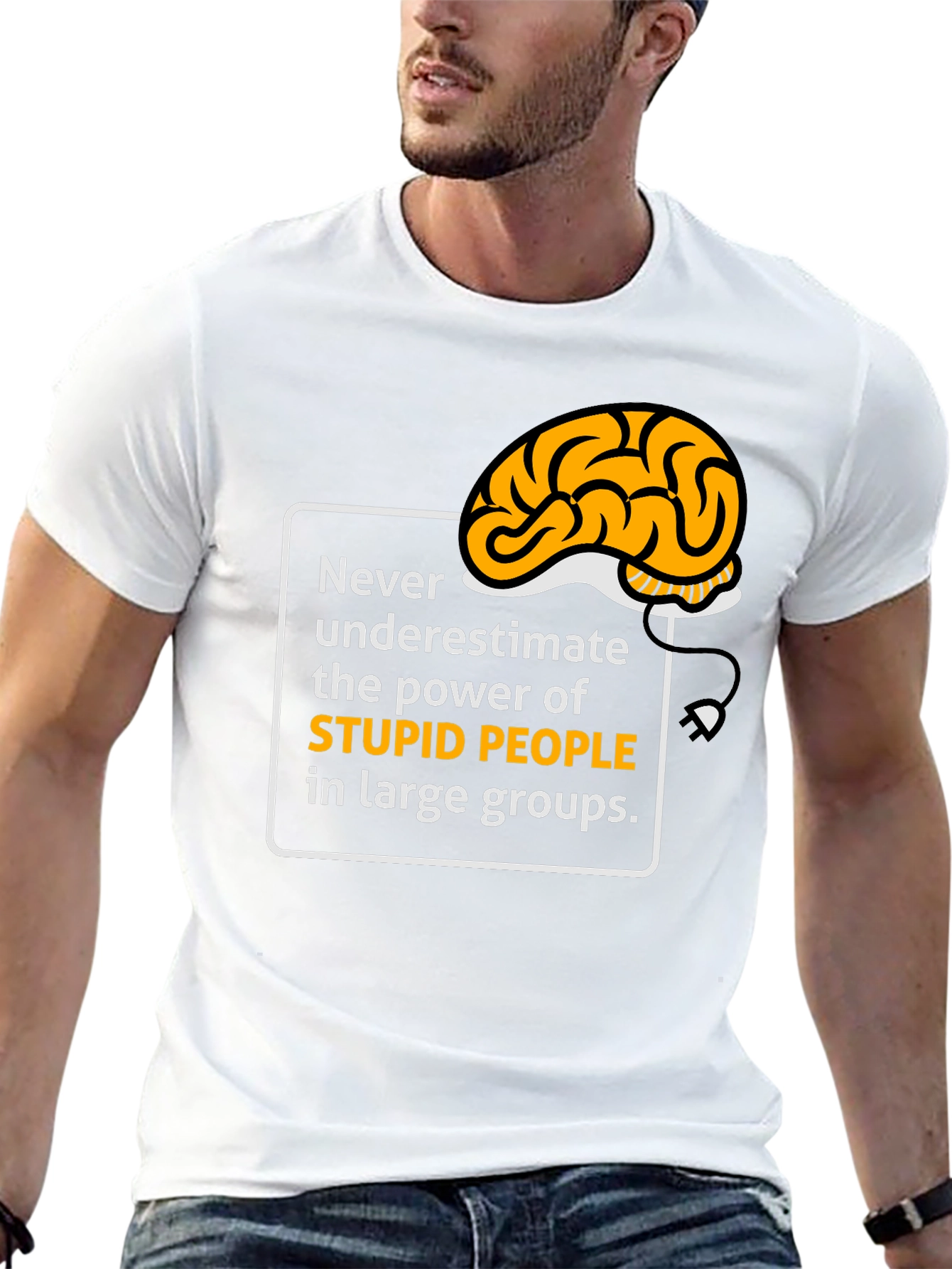 Funny Stupid People Brain T-Shirt