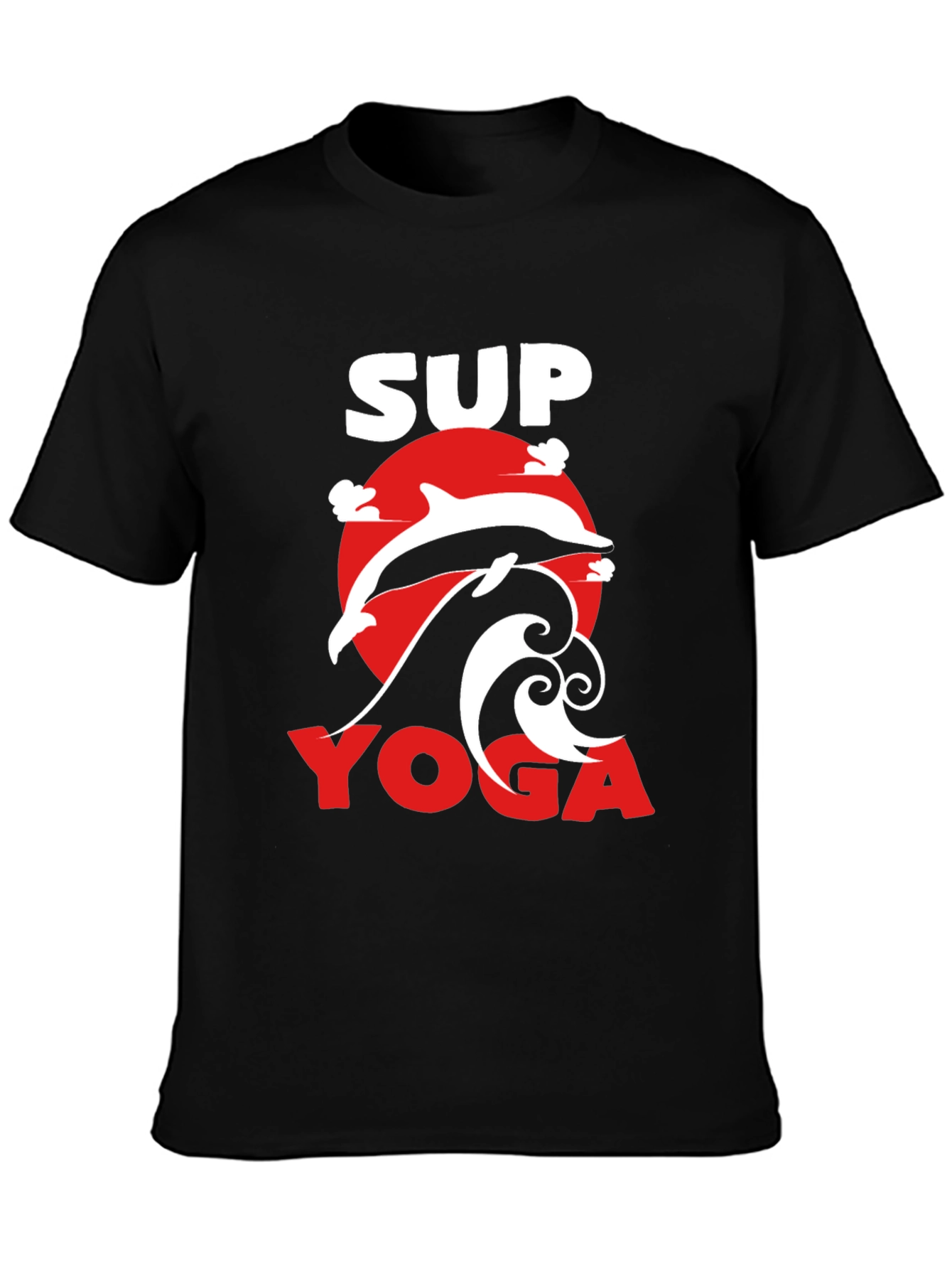 SUP Yoga T-Shirt - Dolphin Graphic Tee