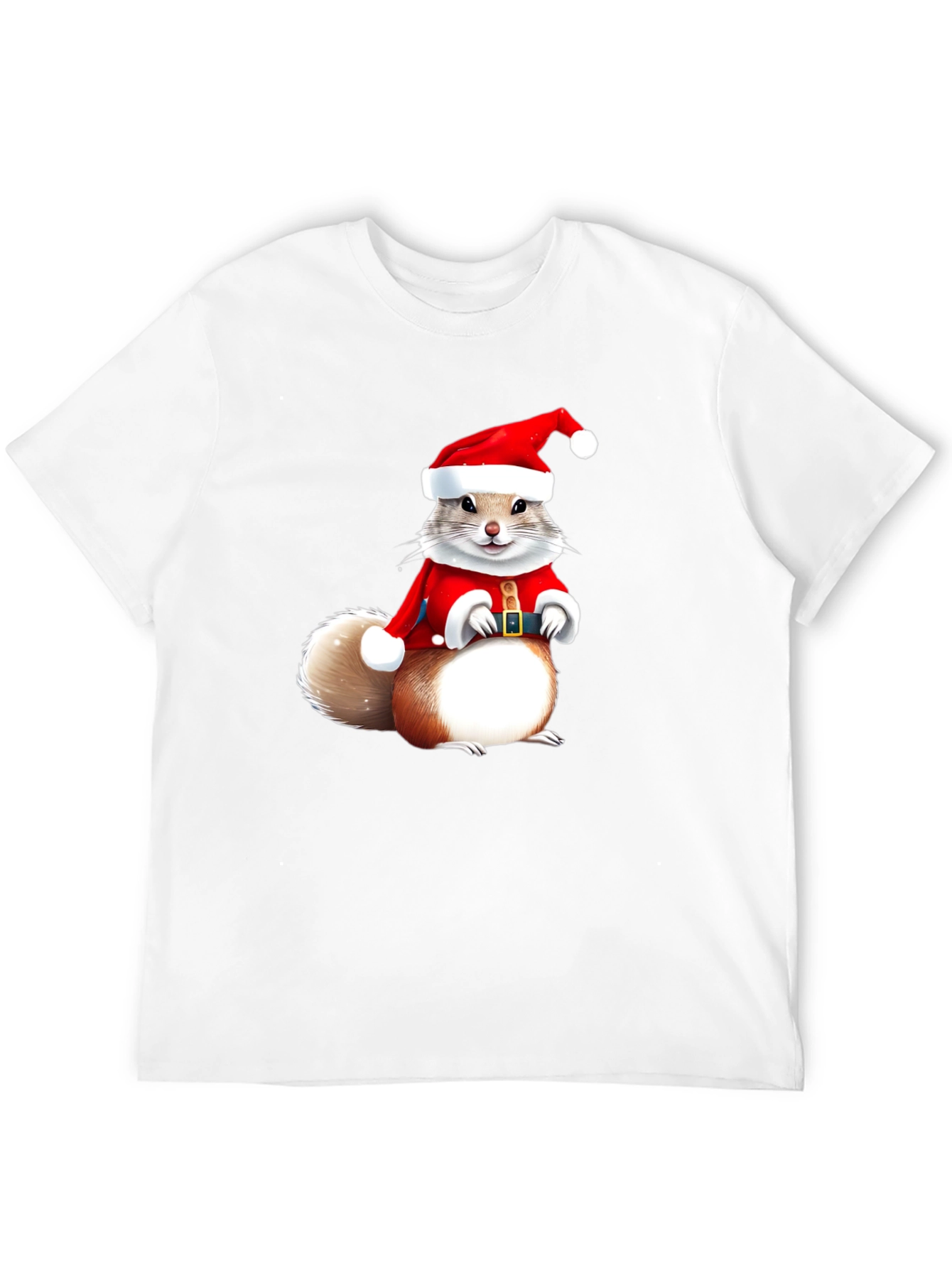Festive Squirrel Santa T-Shirt - Holiday Cheer!