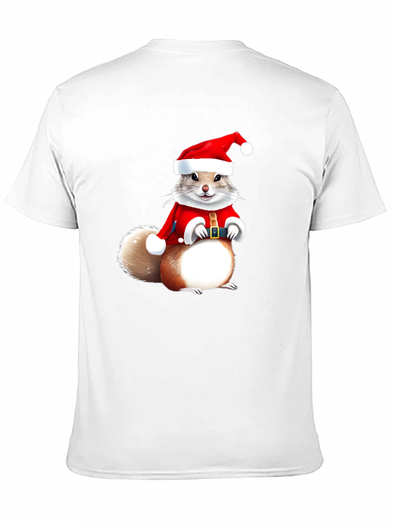 Festive Squirrel Santa T-Shirt - Holiday Cheer!