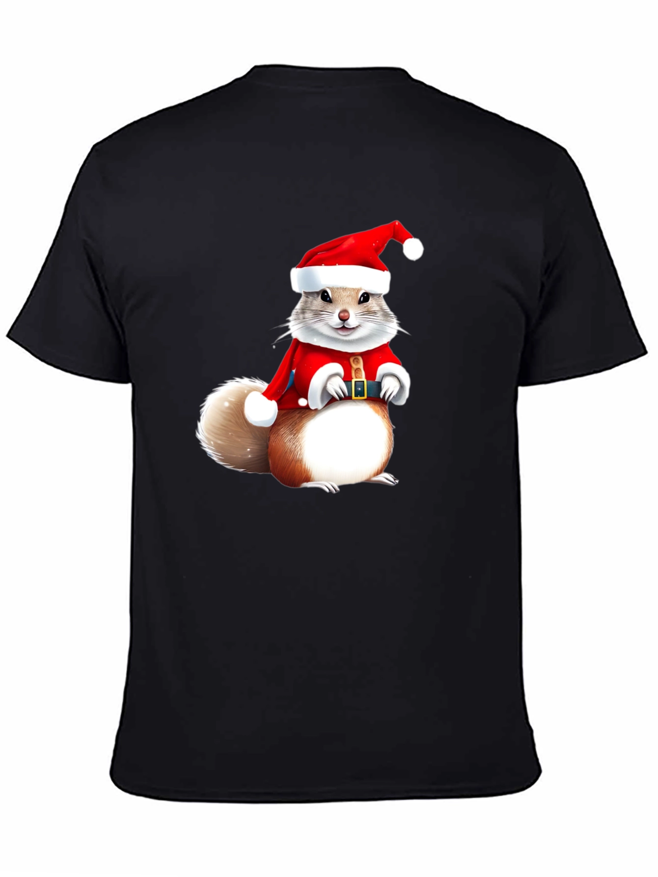 Festive Squirrel Santa T-Shirt - Holiday Cheer!