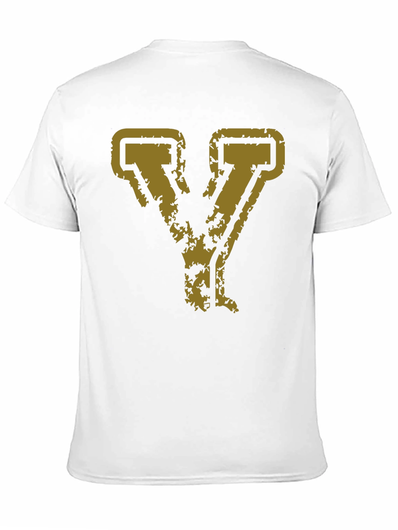 Distressed Gold Letter Y Graphic Tee