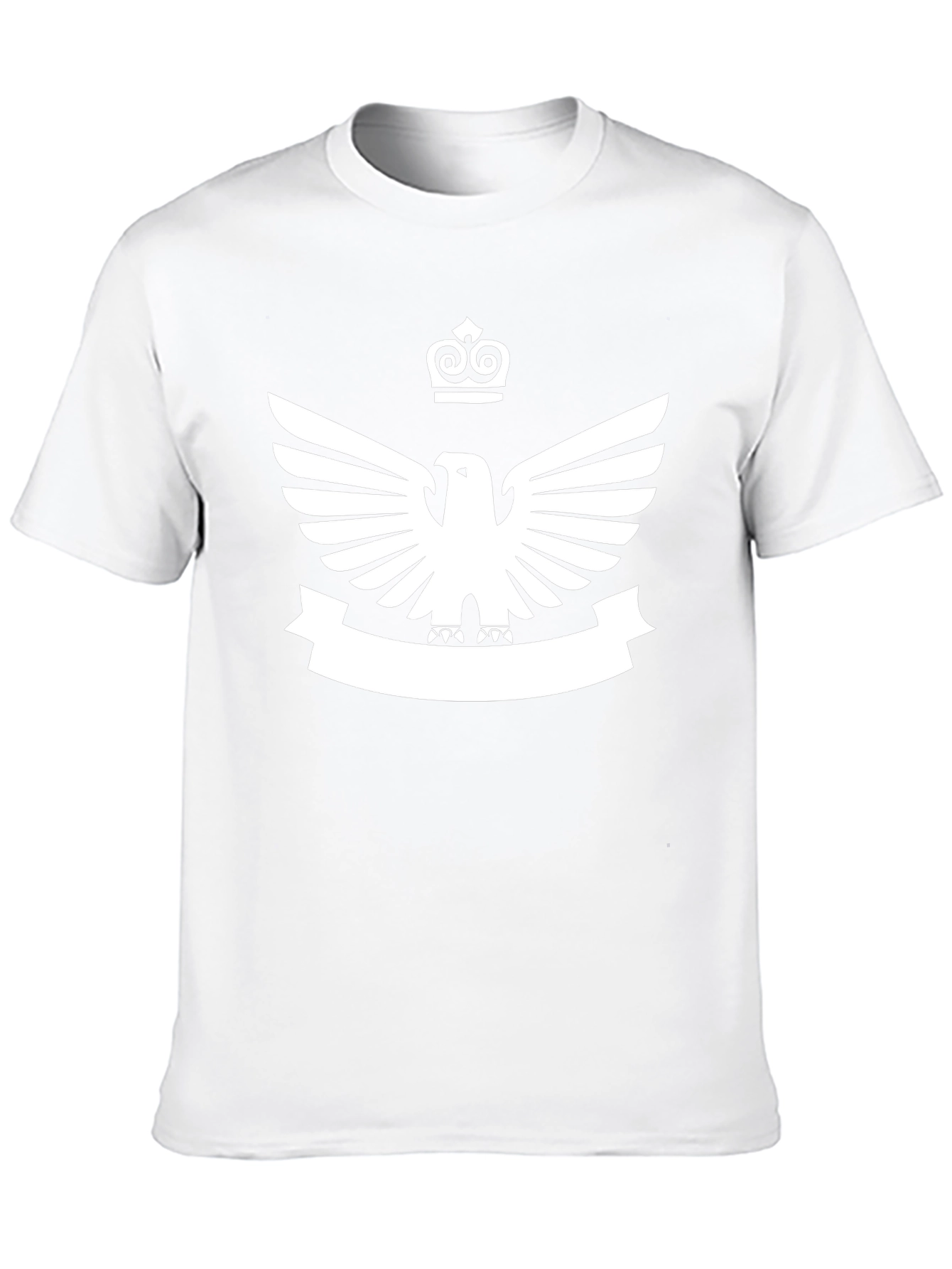 Black T-Shirt with Eagle and Crown Emblem