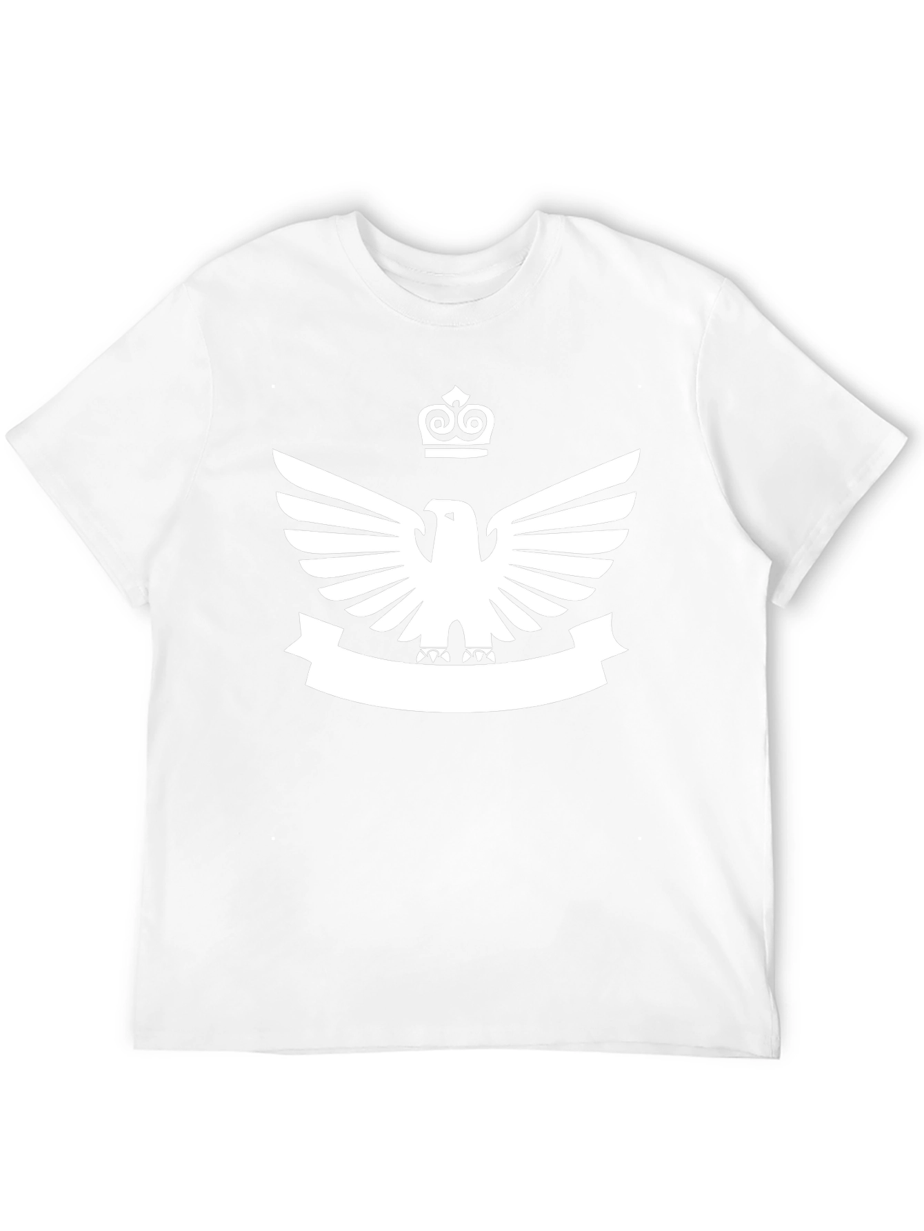 Black T-Shirt with Eagle and Crown Emblem