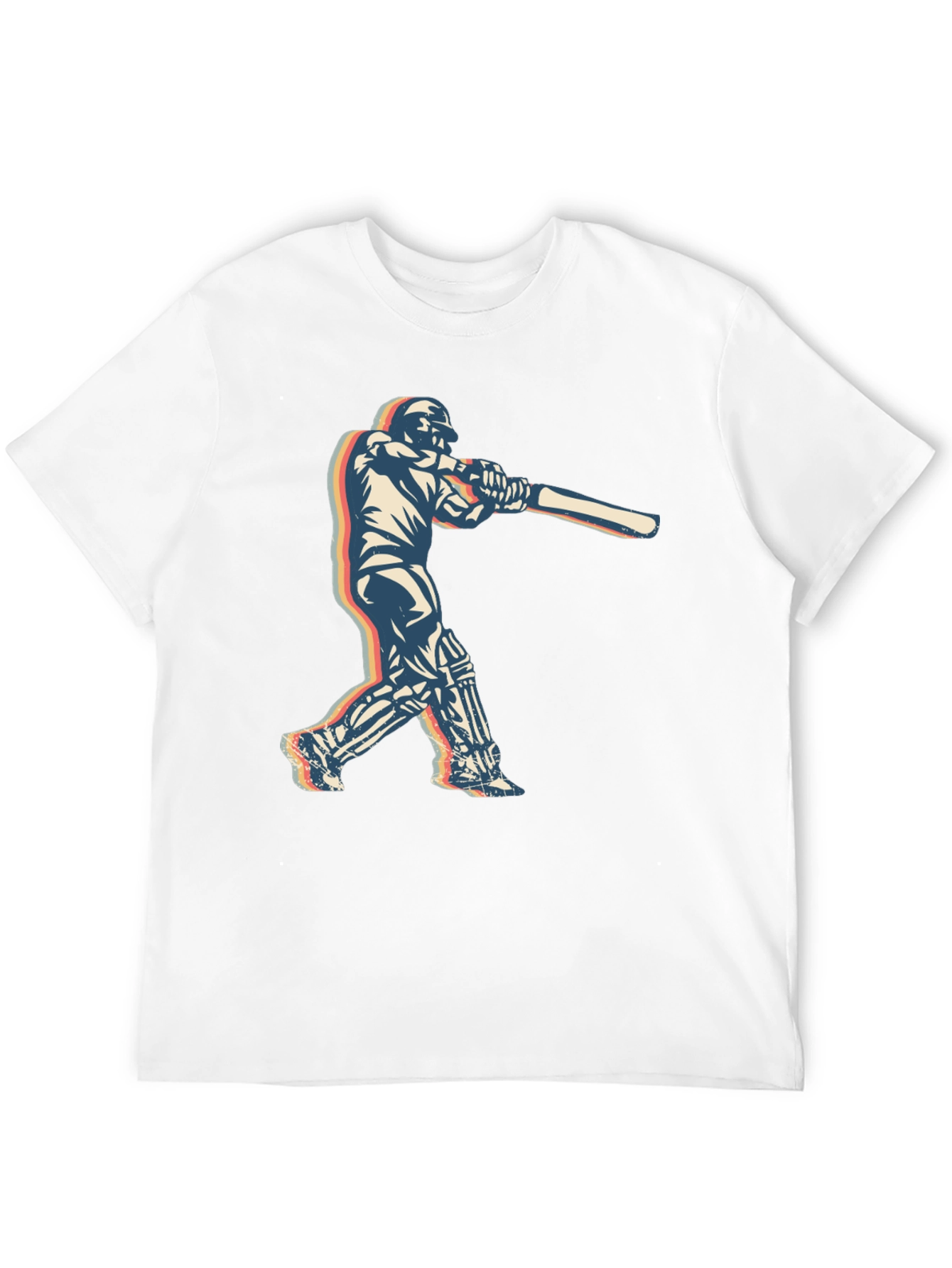 Retro Cricket Player T-Shirt