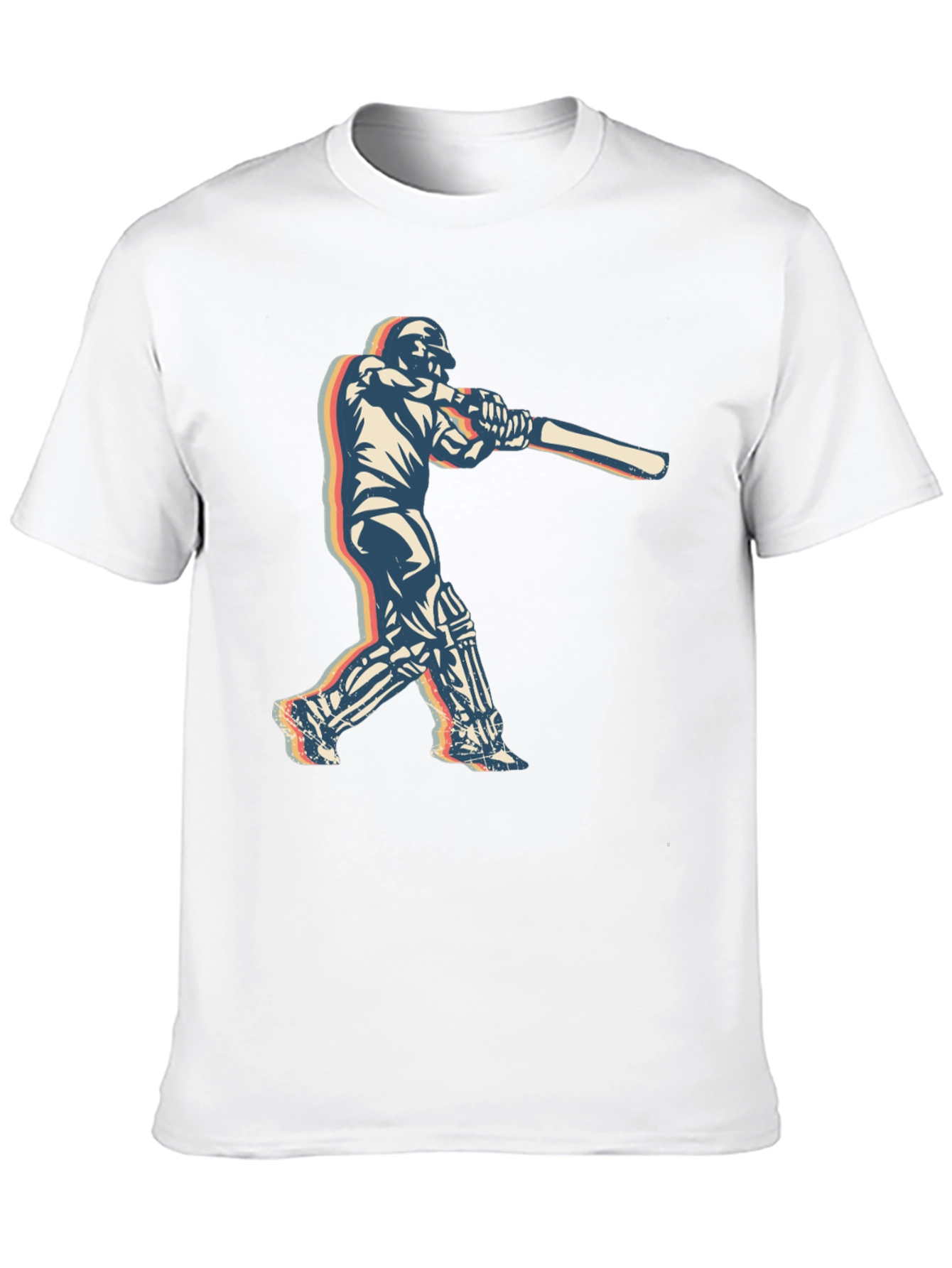 Retro Cricket Player T-Shirt