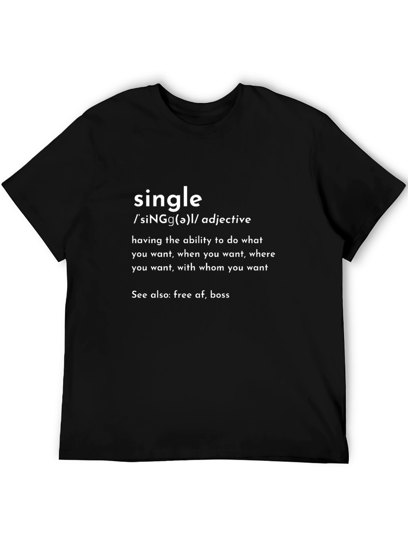 Single Definition Black T-Shirt