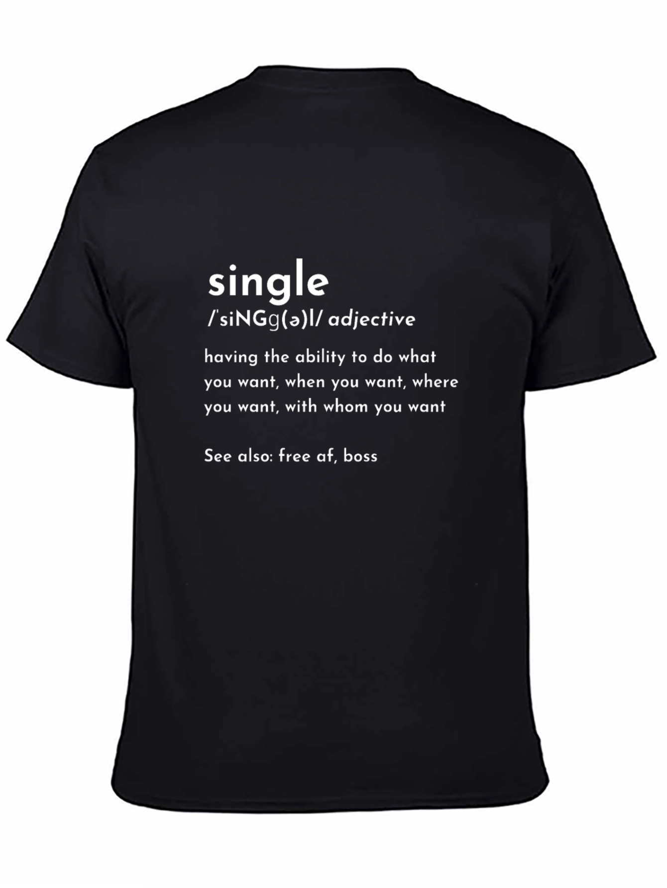 Single Definition Black T-Shirt