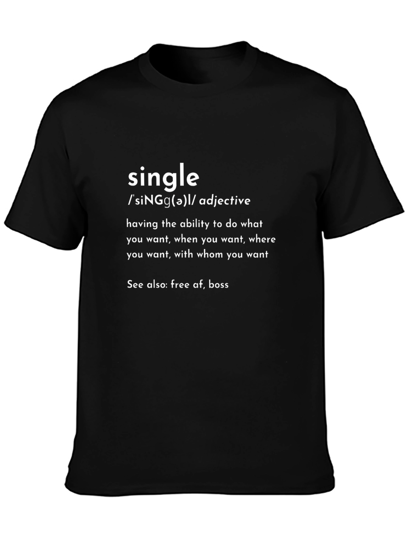 Single Definition Black T-Shirt
