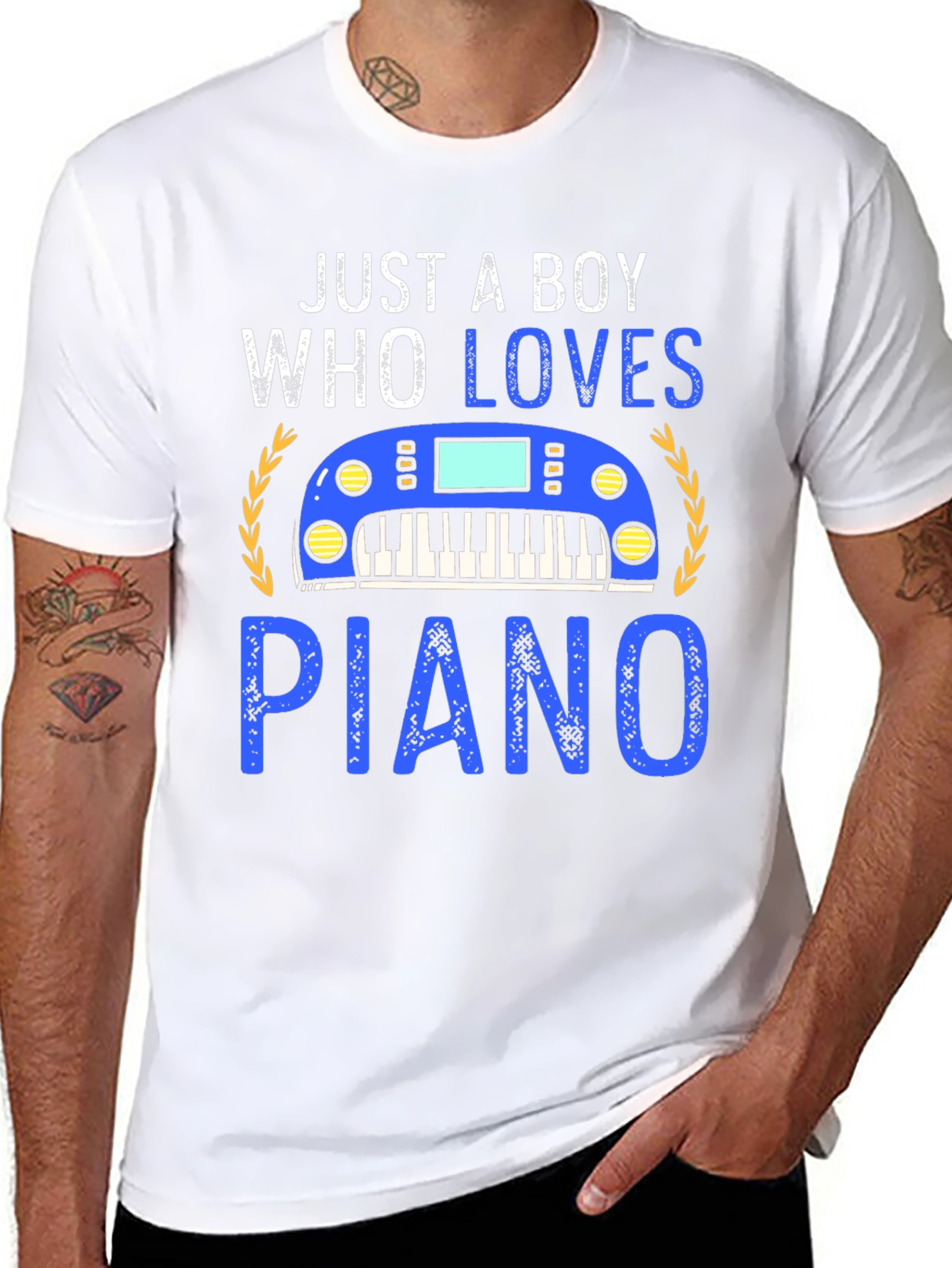 Just A Boy Who Loves Piano T-Shirt