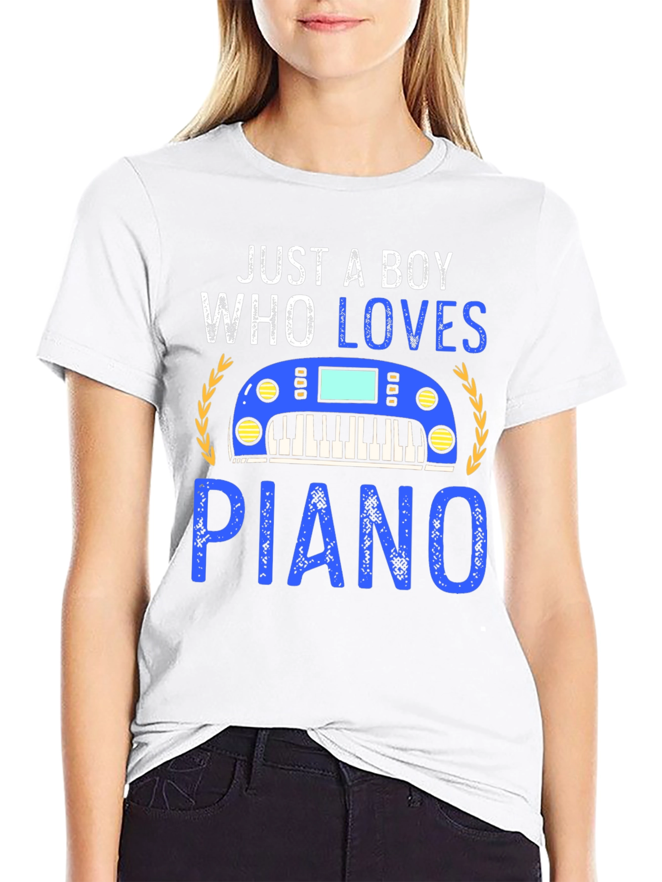 Just A Boy Who Loves Piano T-Shirt