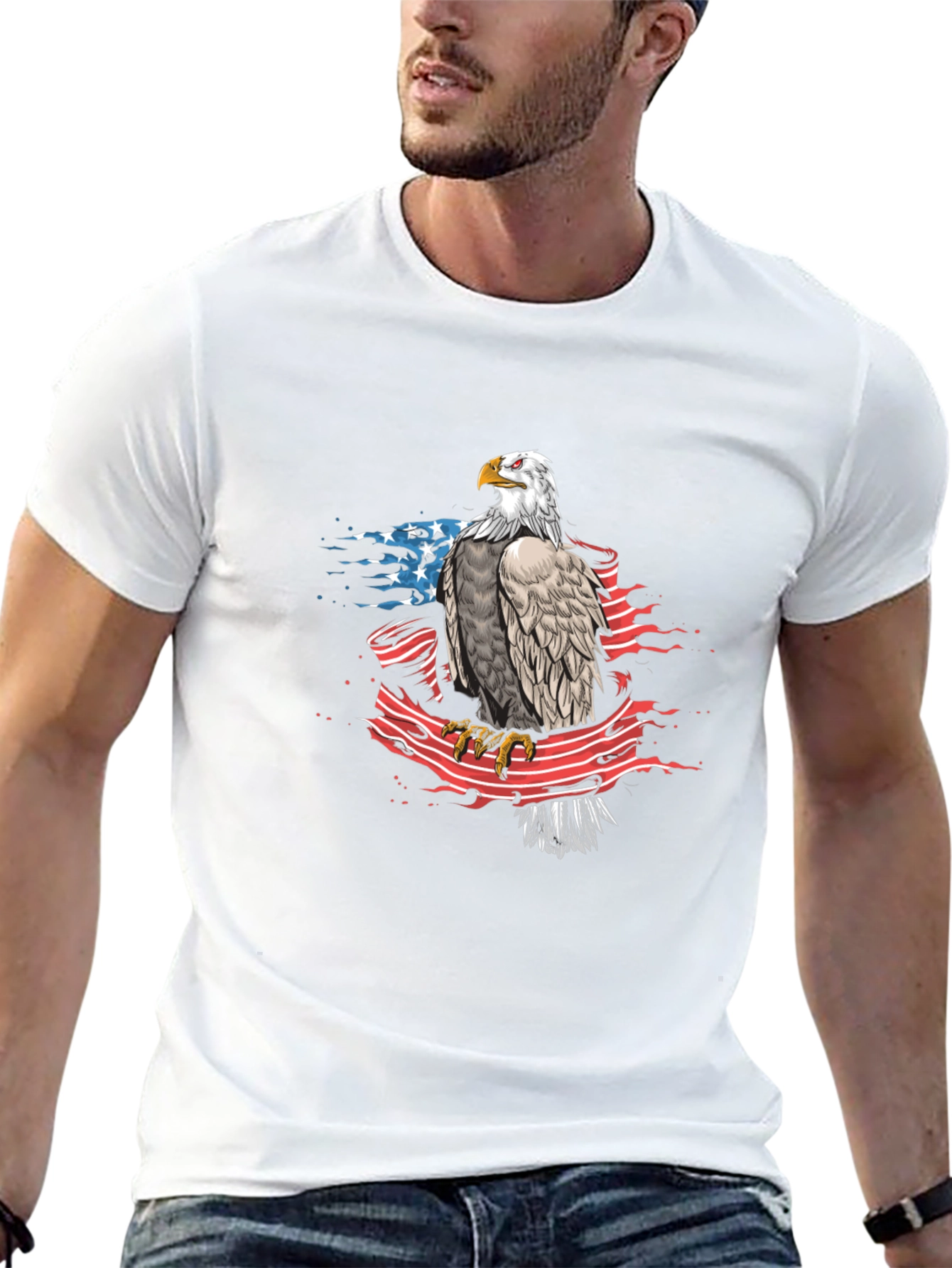 Bald Eagle American Flag Graphic Tee
