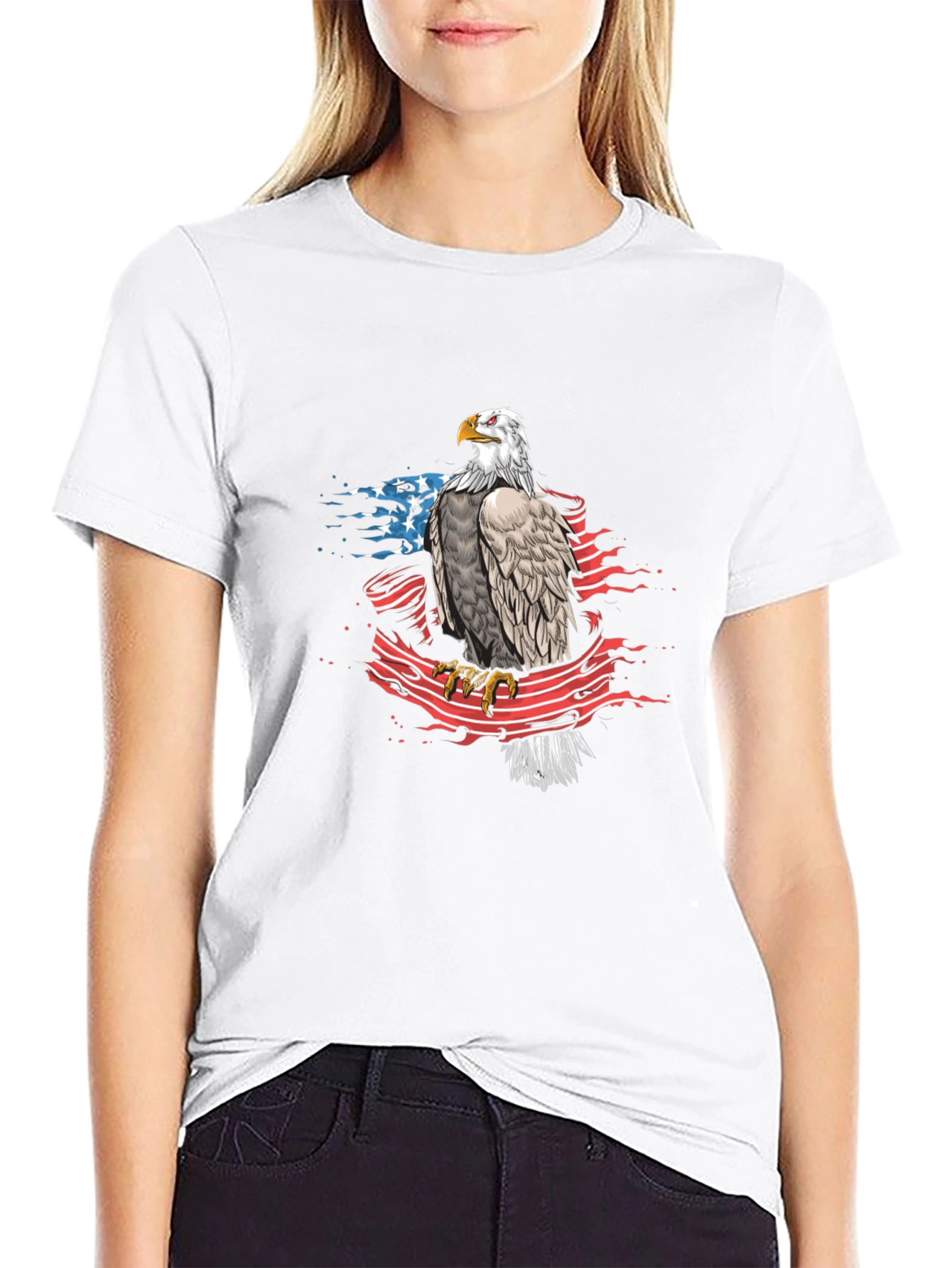 Bald Eagle American Flag Graphic Tee