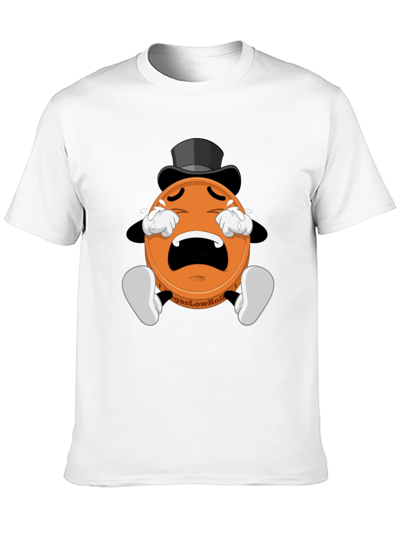 Crying Poker Chip Graphic Tee - Vegas Low Roller