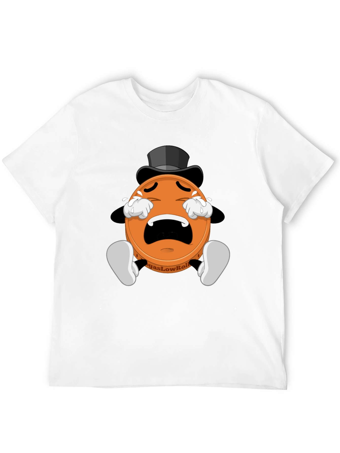 Crying Poker Chip Graphic Tee - Vegas Low Roller