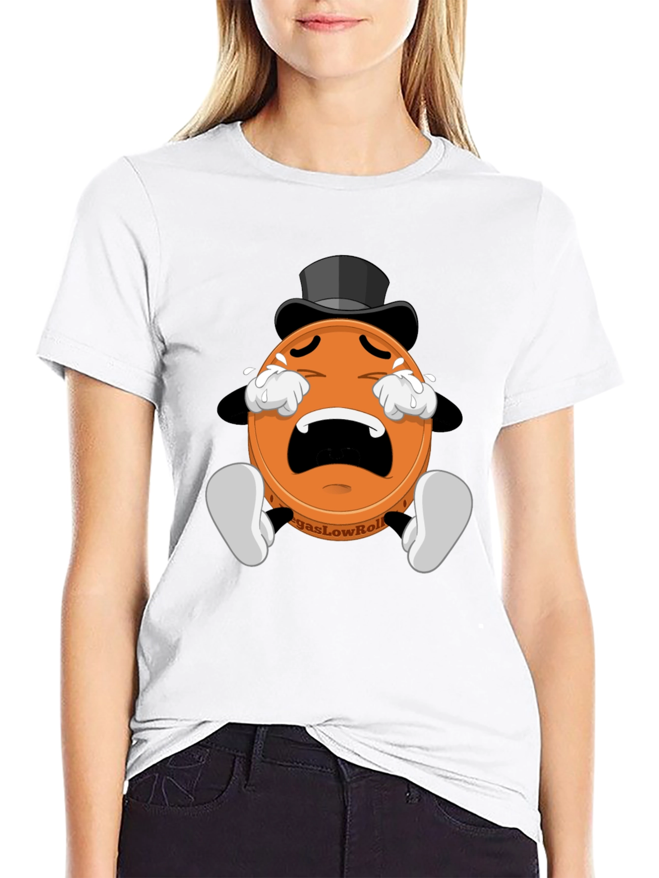 Crying Poker Chip Graphic Tee - Vegas Low Roller