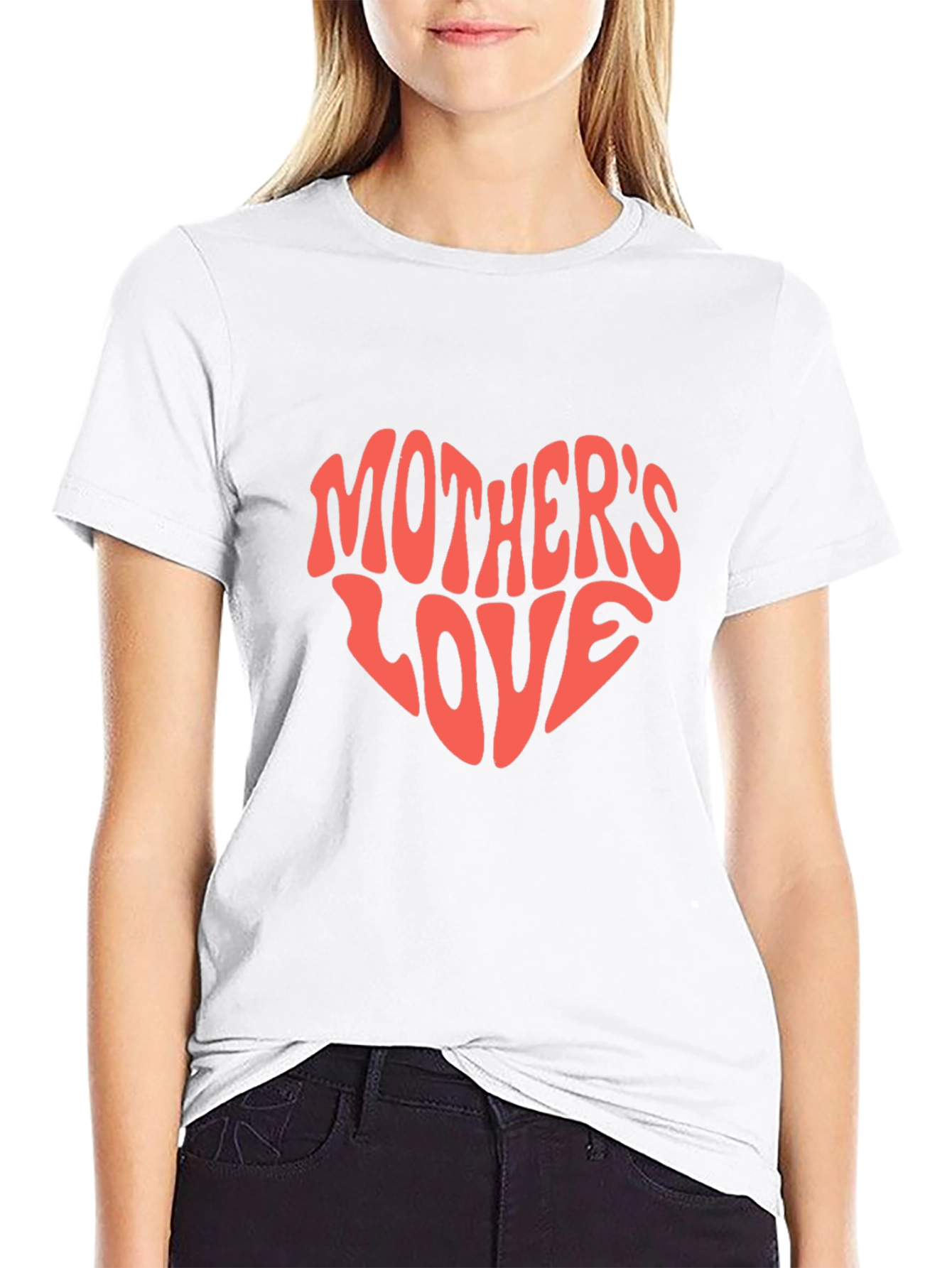 Mothers Love Heart Graphic T-Shirt