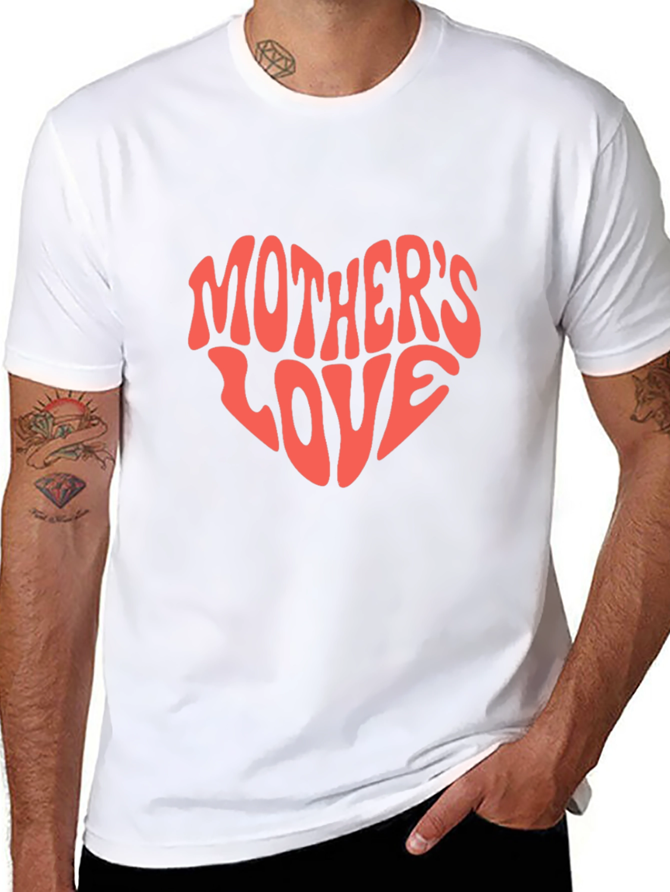 Mothers Love Heart Graphic T-Shirt