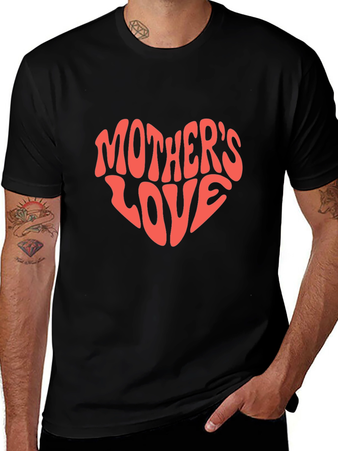 Mothers Love Heart Graphic T-Shirt