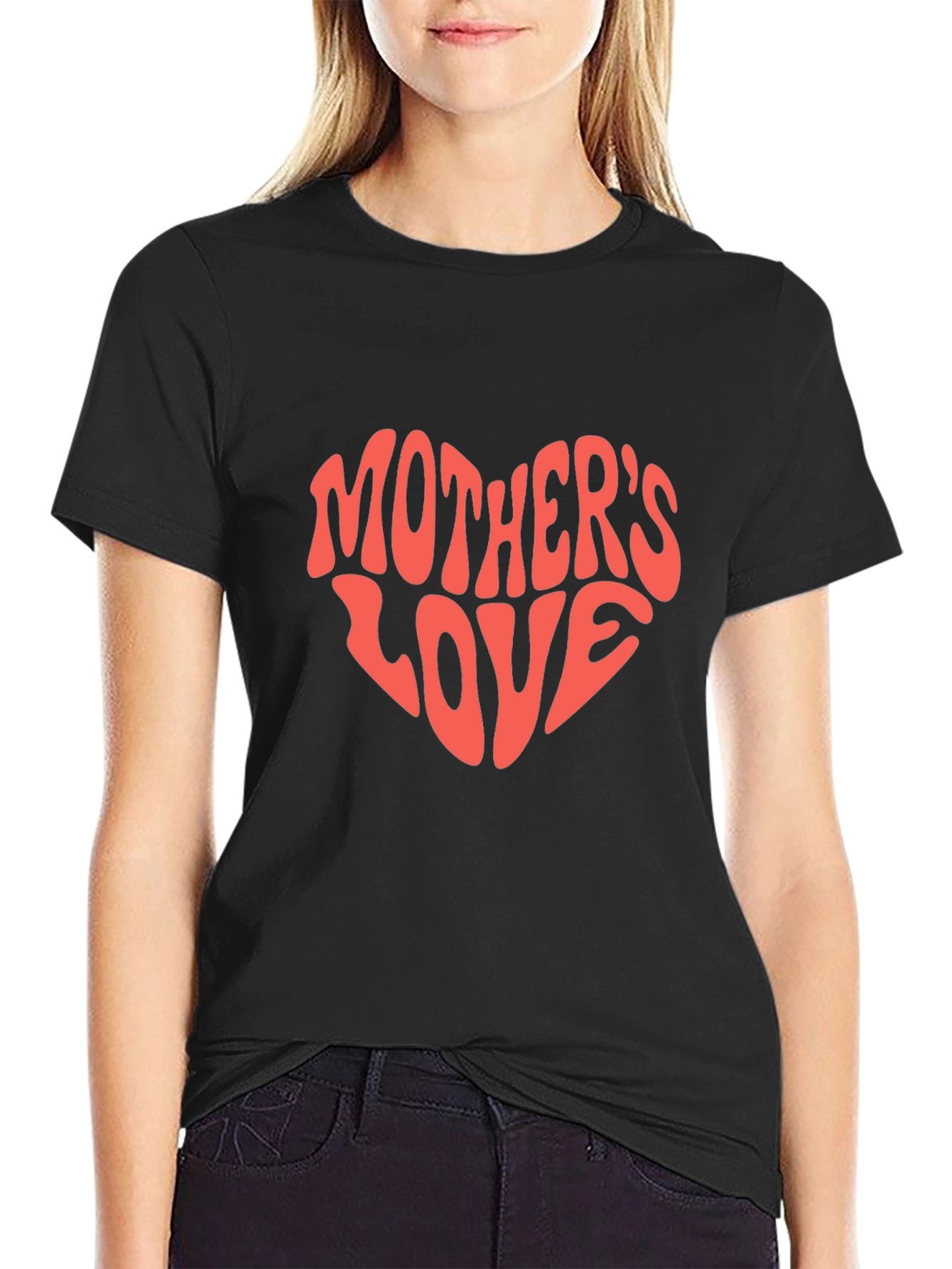Mothers Love Heart Graphic T-Shirt