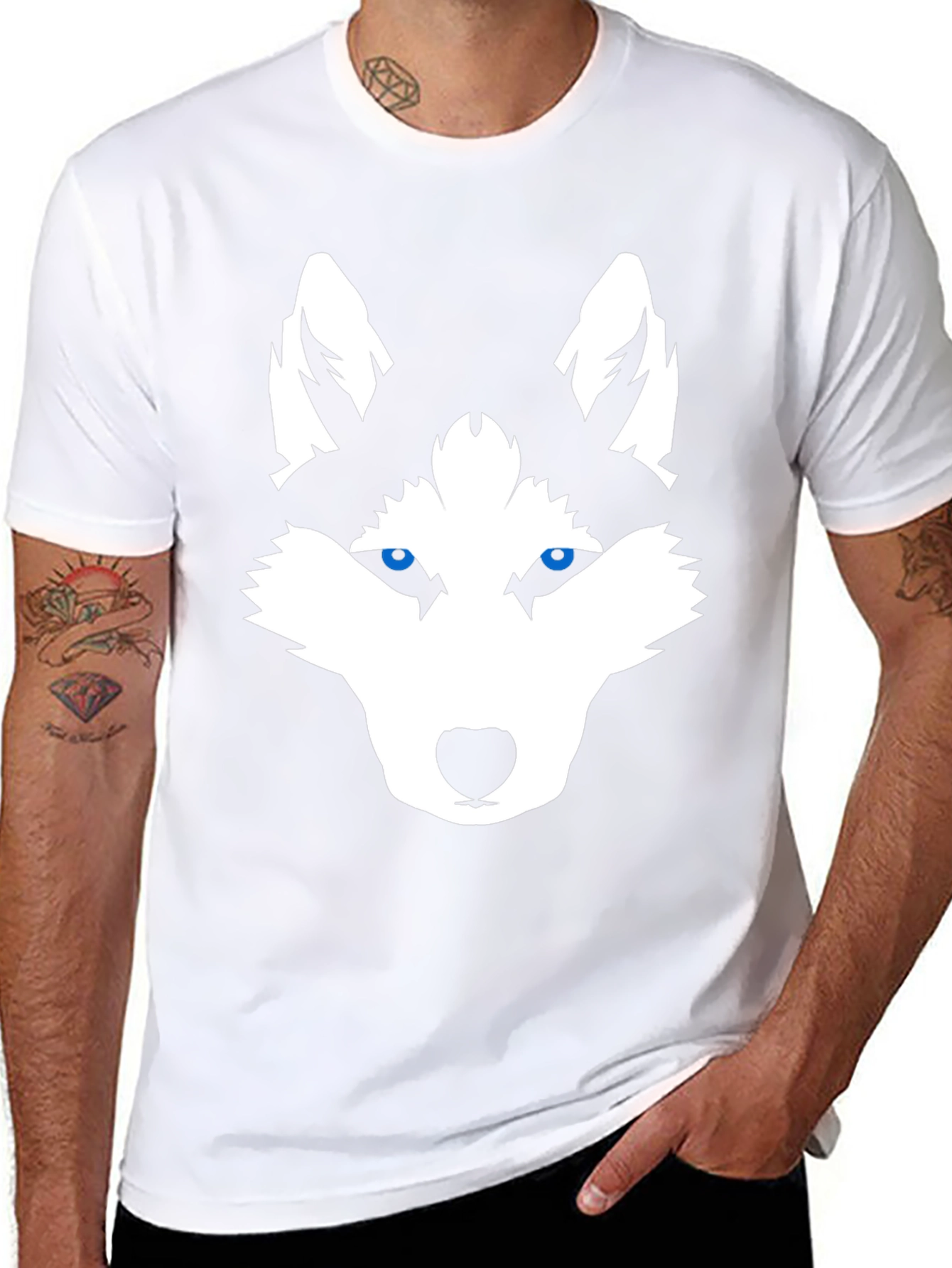 Husky Graphic Tee - Black Cotton Blend