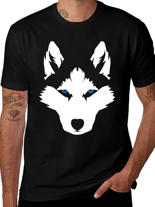 Husky Graphic Tee - Black Cotton Blend