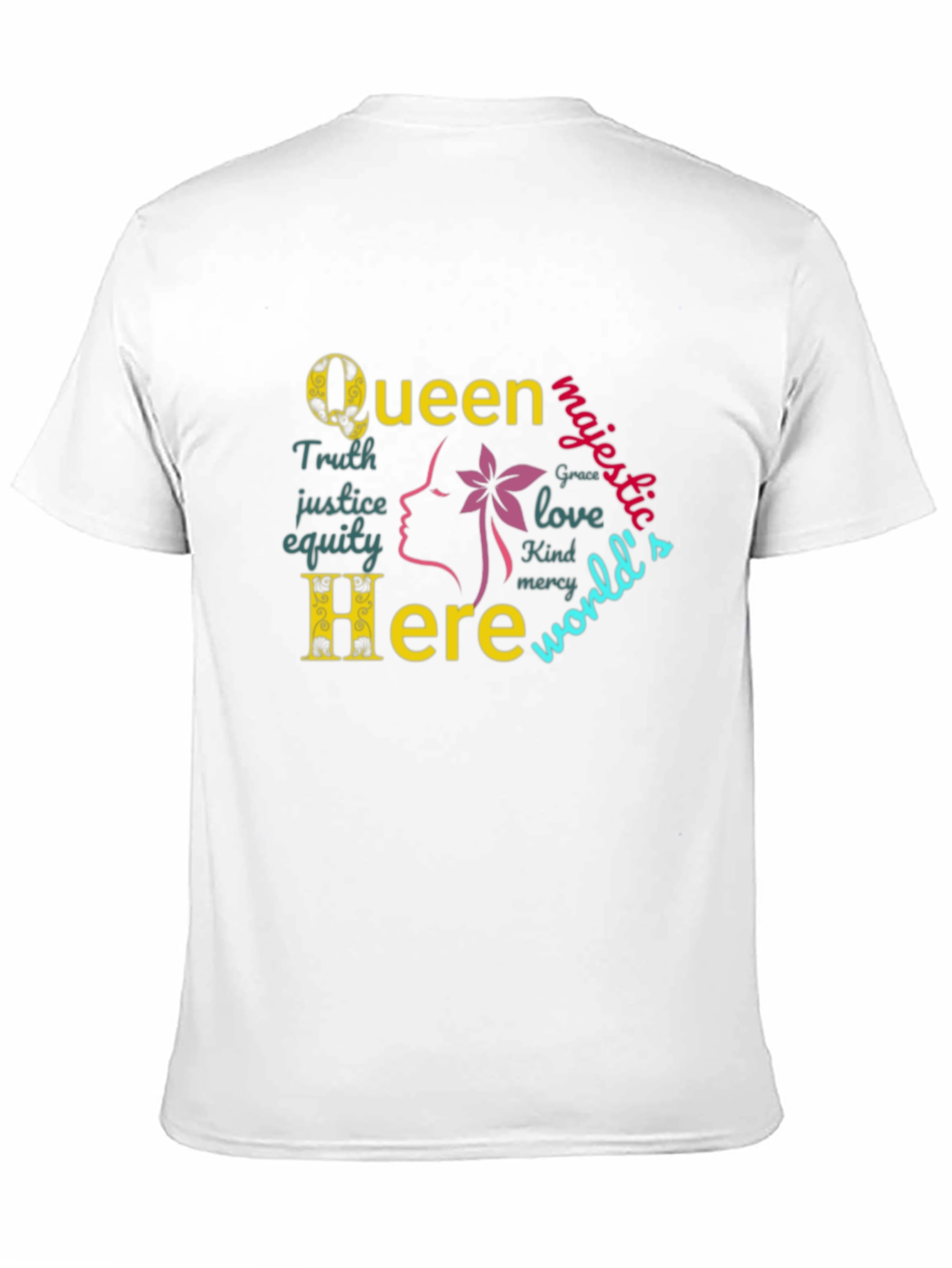 Queen Here Graphic Print T-Shirt - Empowering Design