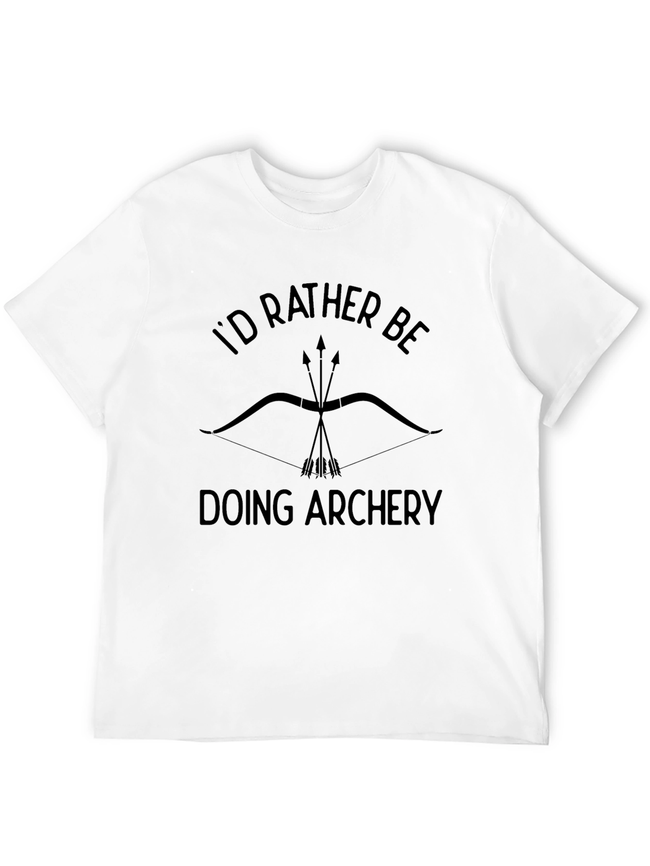 Archery Enthusiast Graphic Tee - Black Cotton