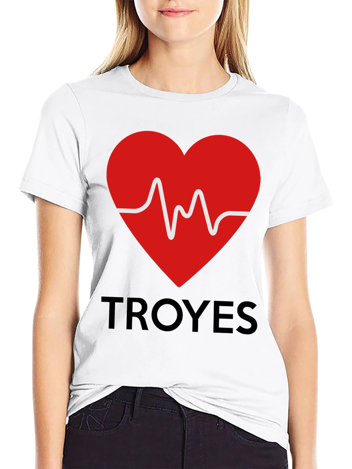Heartbeat Troyes Graphic Tee - Trendy Cotton T-Shirt