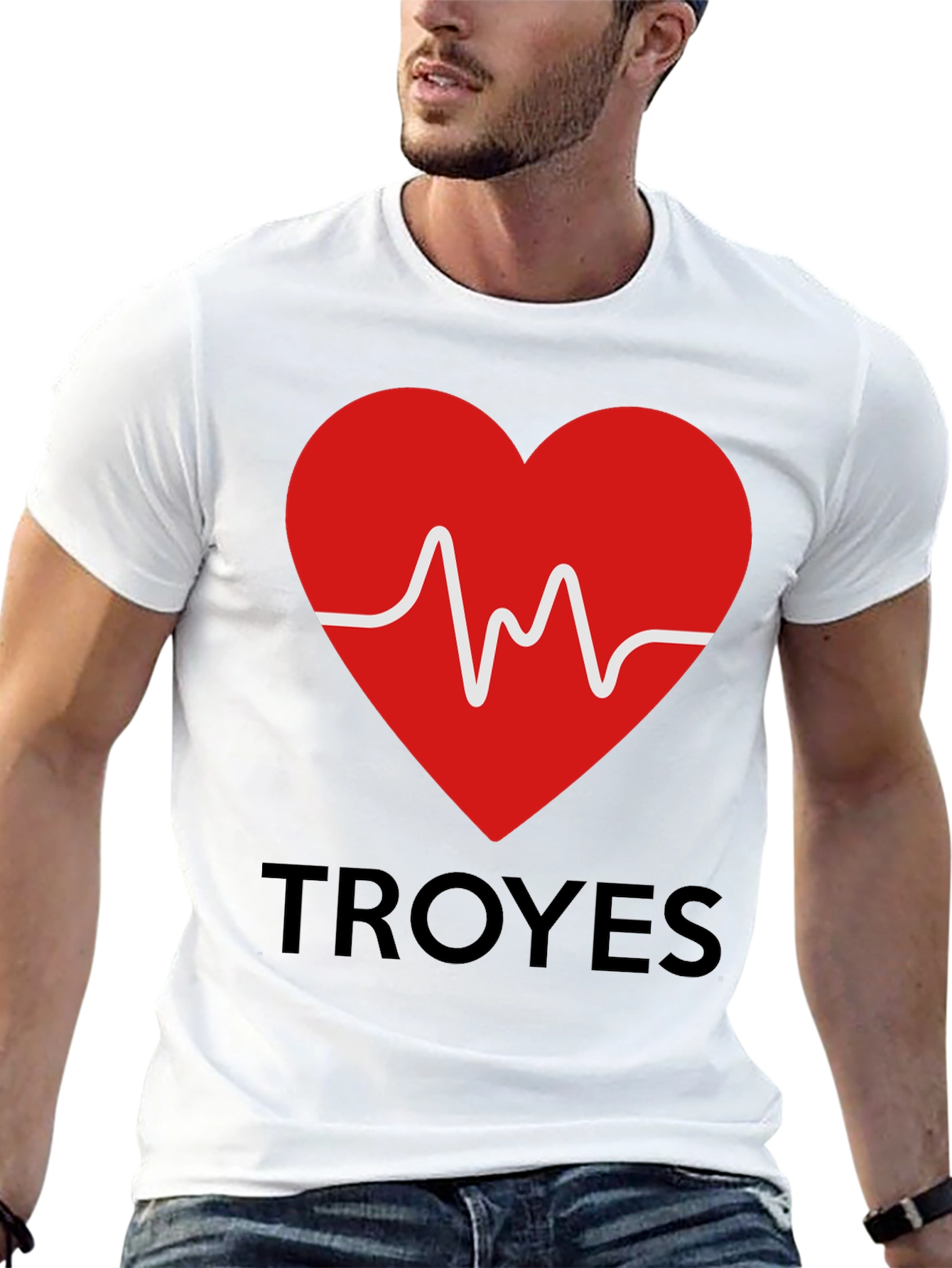 Heartbeat Troyes Graphic Tee - Trendy Cotton T-Shirt