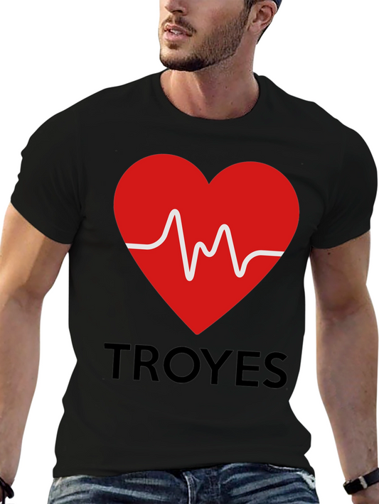 Heartbeat Troyes Graphic Tee - Trendy Cotton T-Shirt