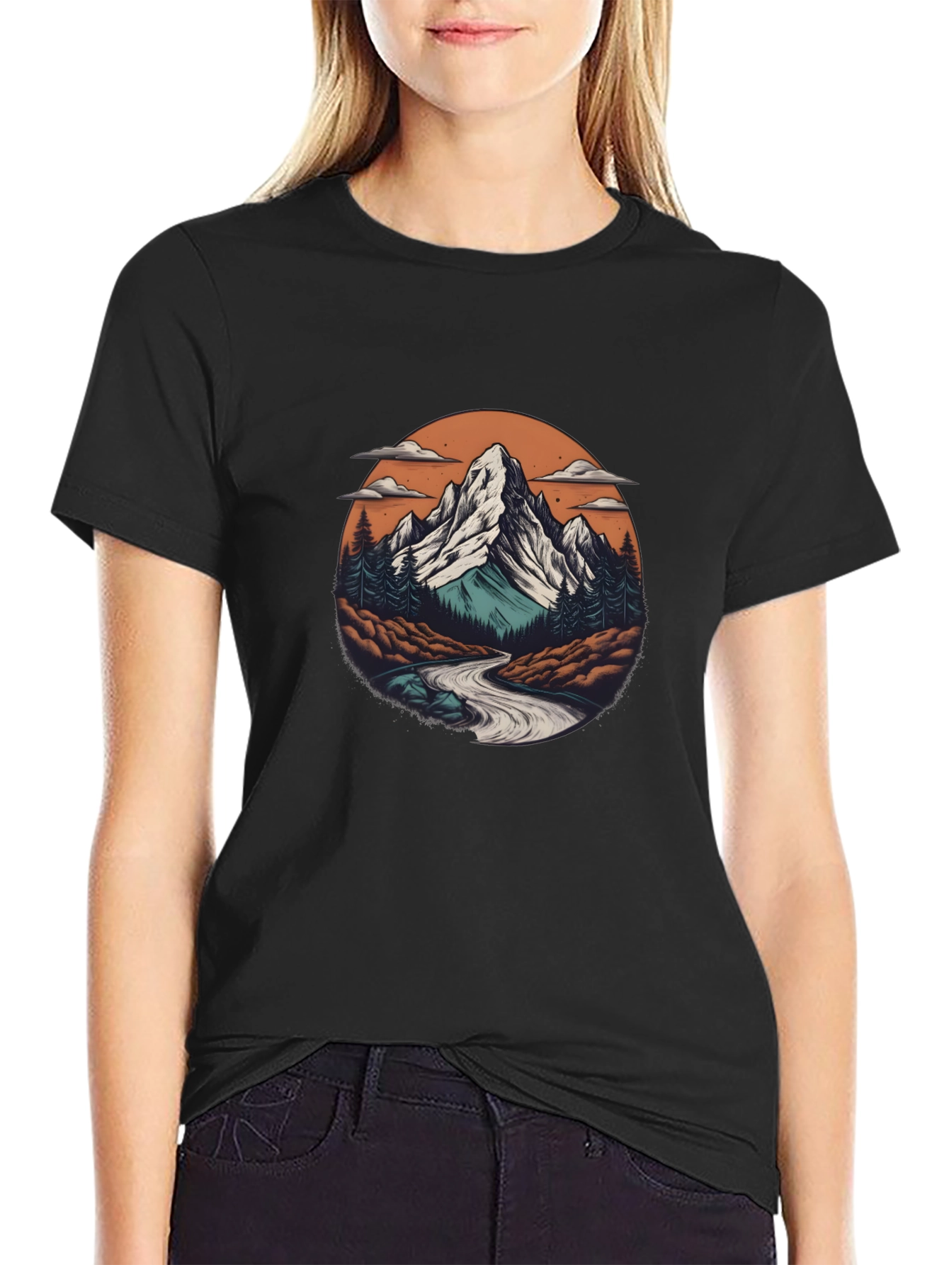 Mountain Scene Graphic T-Shirt - Adventure Ready