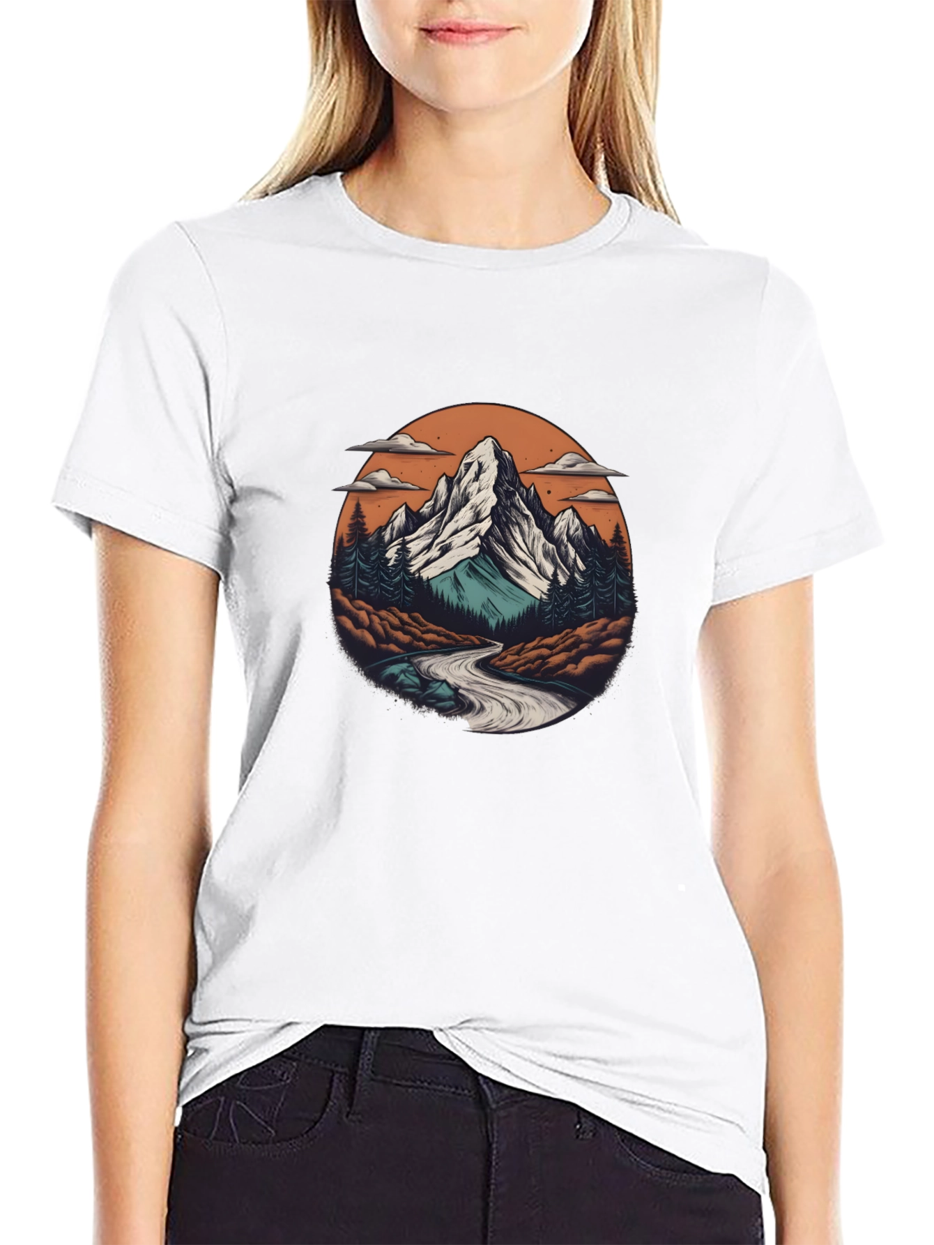 Mountain Scene Graphic T-Shirt - Adventure Ready