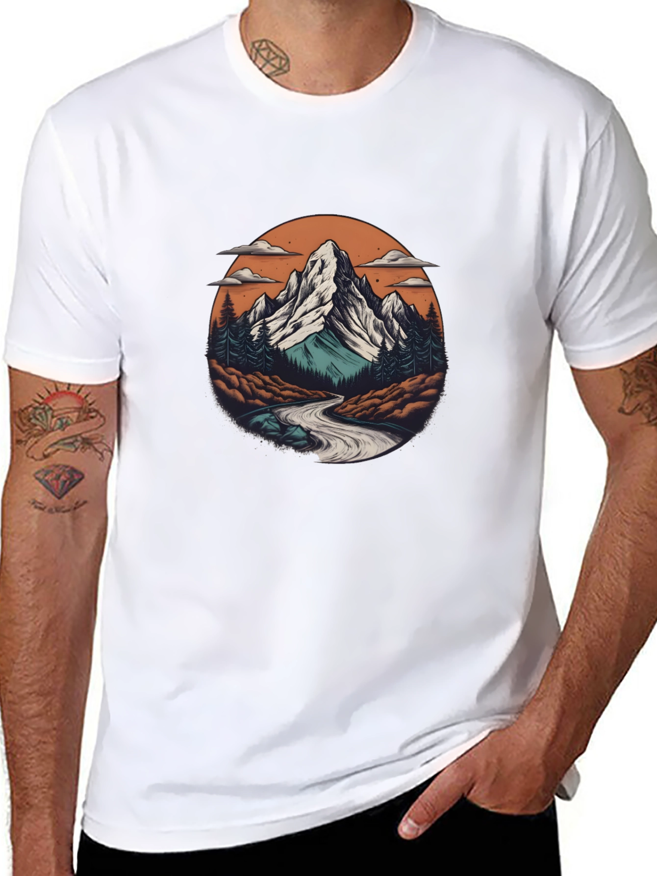 Mountain Scene Graphic T-Shirt - Adventure Ready