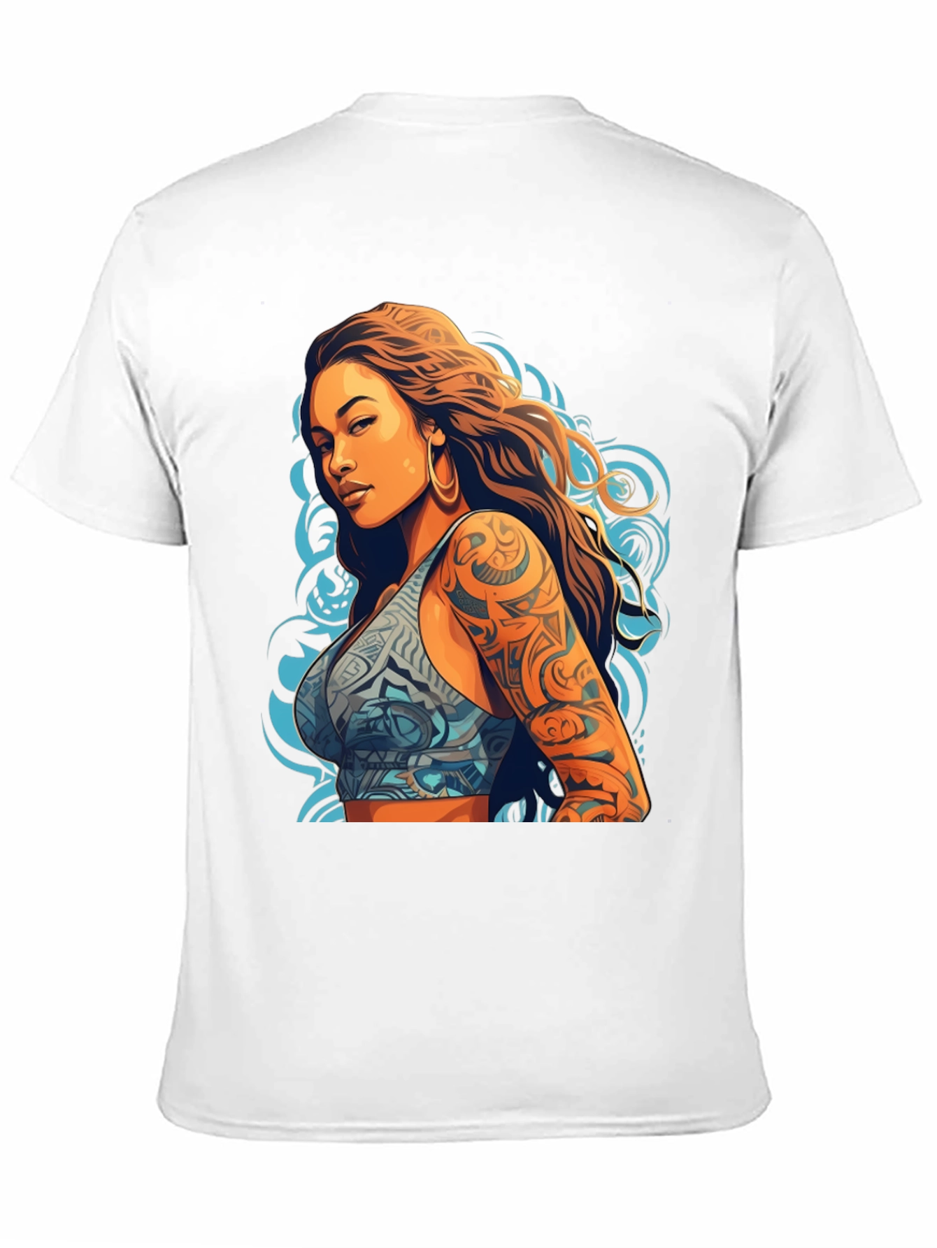 Tattooed Woman Graphic Tee - Bold Style