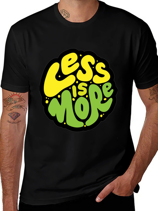 Less is More Graphic Tee - Stylish Black T-Shirt