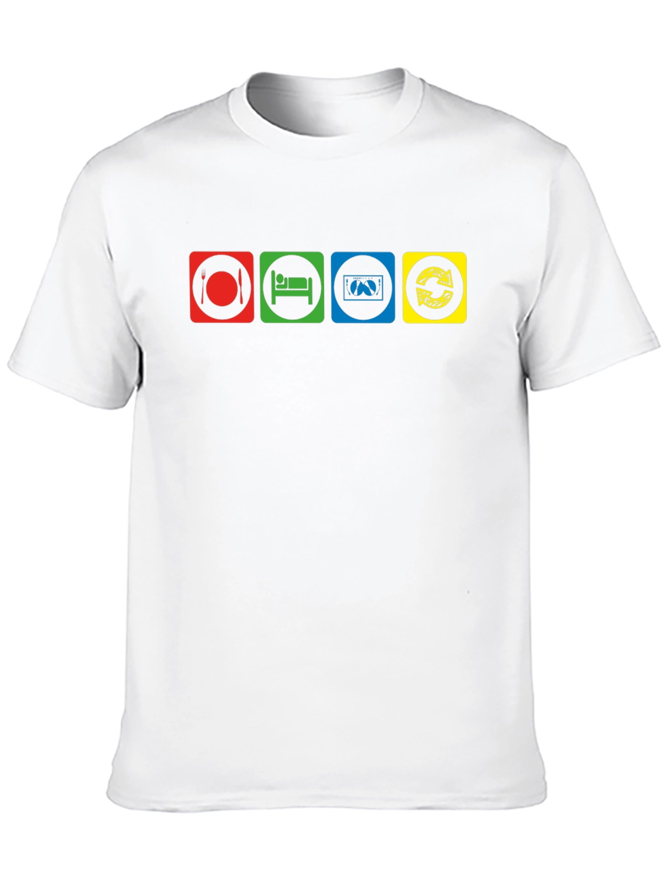 Eat Sleep Code Repeat Black Graphic T-Shirt